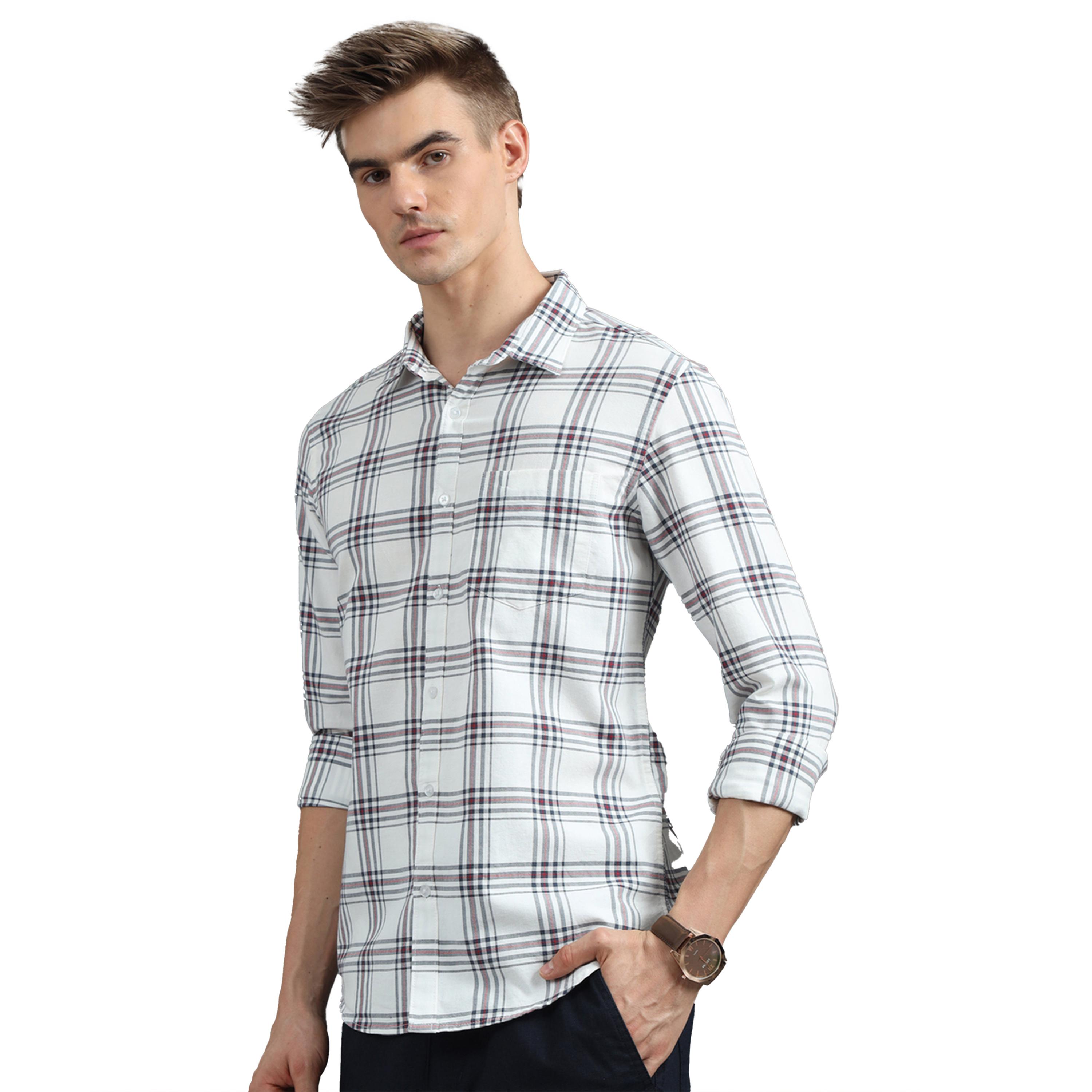 Bushirt X Styli Checked Spread Collar Regular Fit Shirt-men-clothing-shirts-image-3