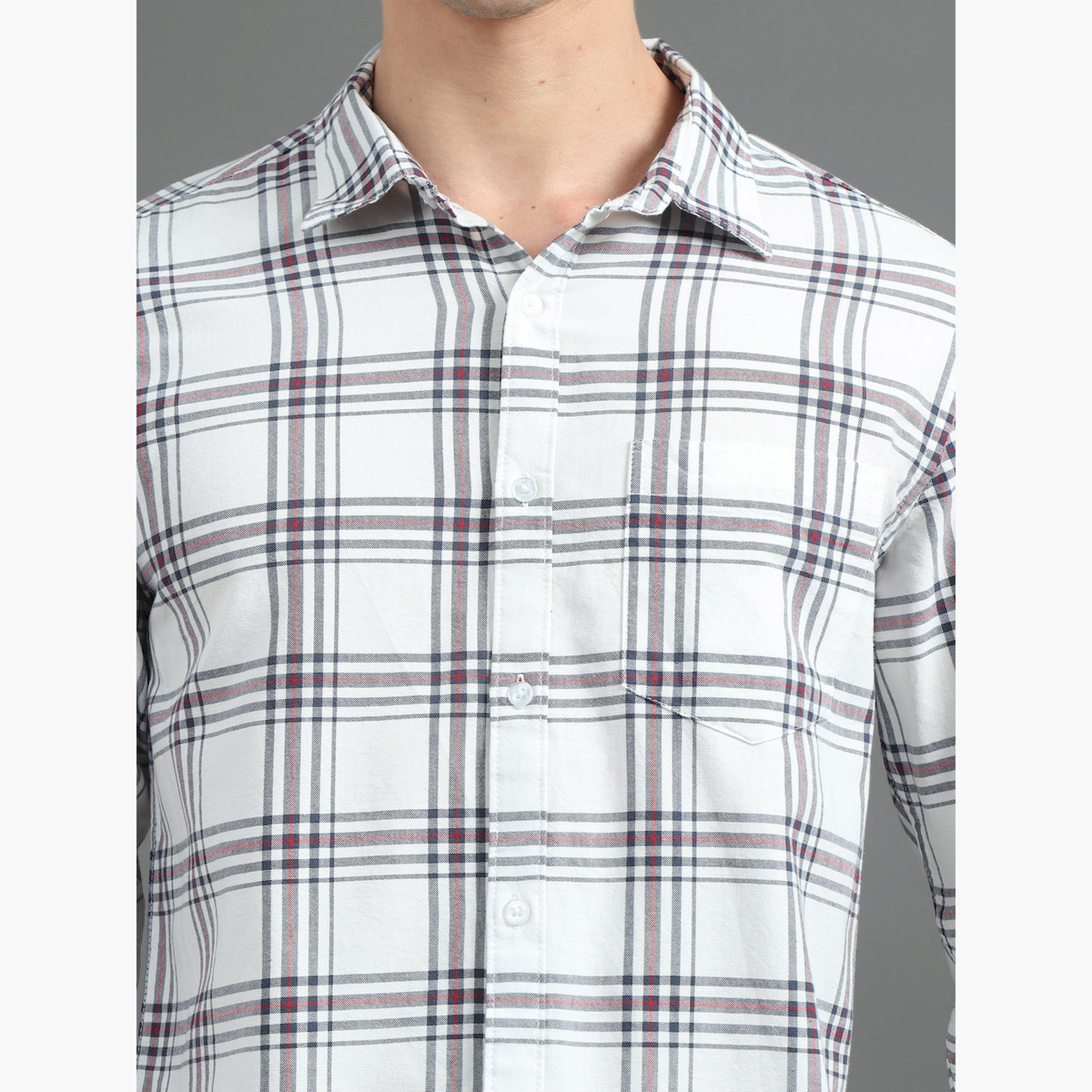 Bushirt X Styli Checked Spread Collar Regular Fit Shirt-men-clothing-shirts-image-5