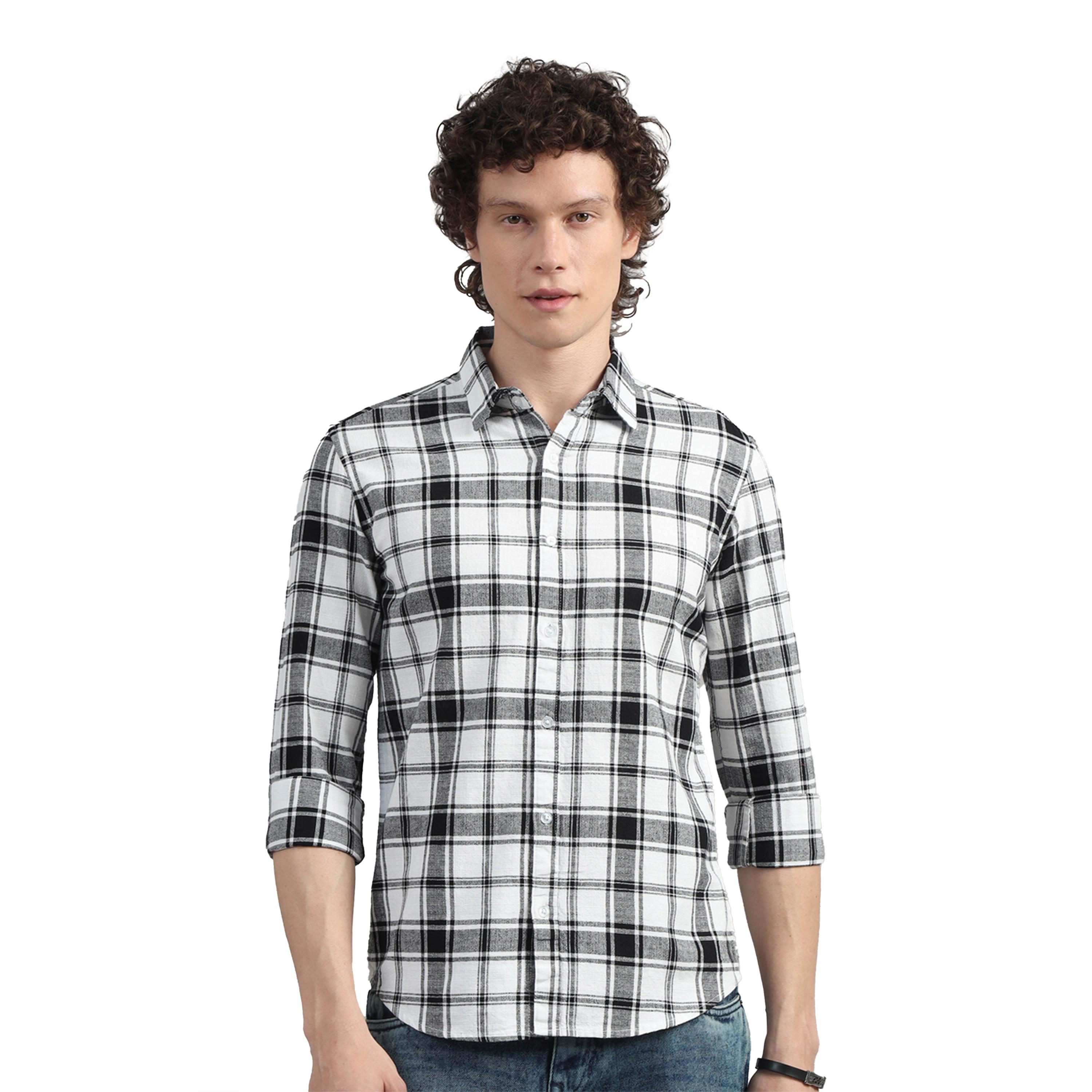 Bushirt X Styli Checked Spread Collar Regular Fit Shirt-men-clothing-shirts-image-2