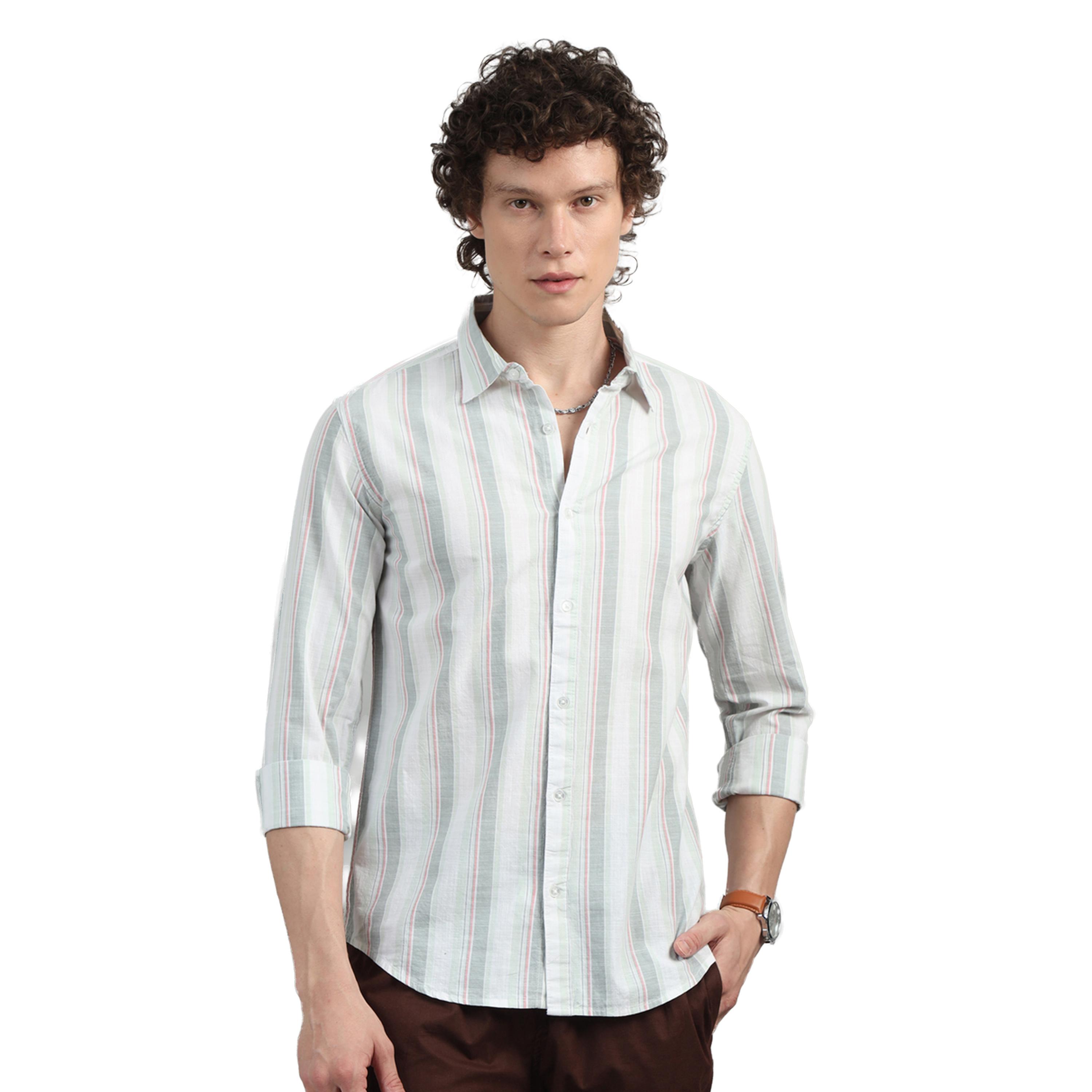 Bushirt X Styli Striped Spread Collar Regular Fit Shirt-men-clothing-shirts-image-1