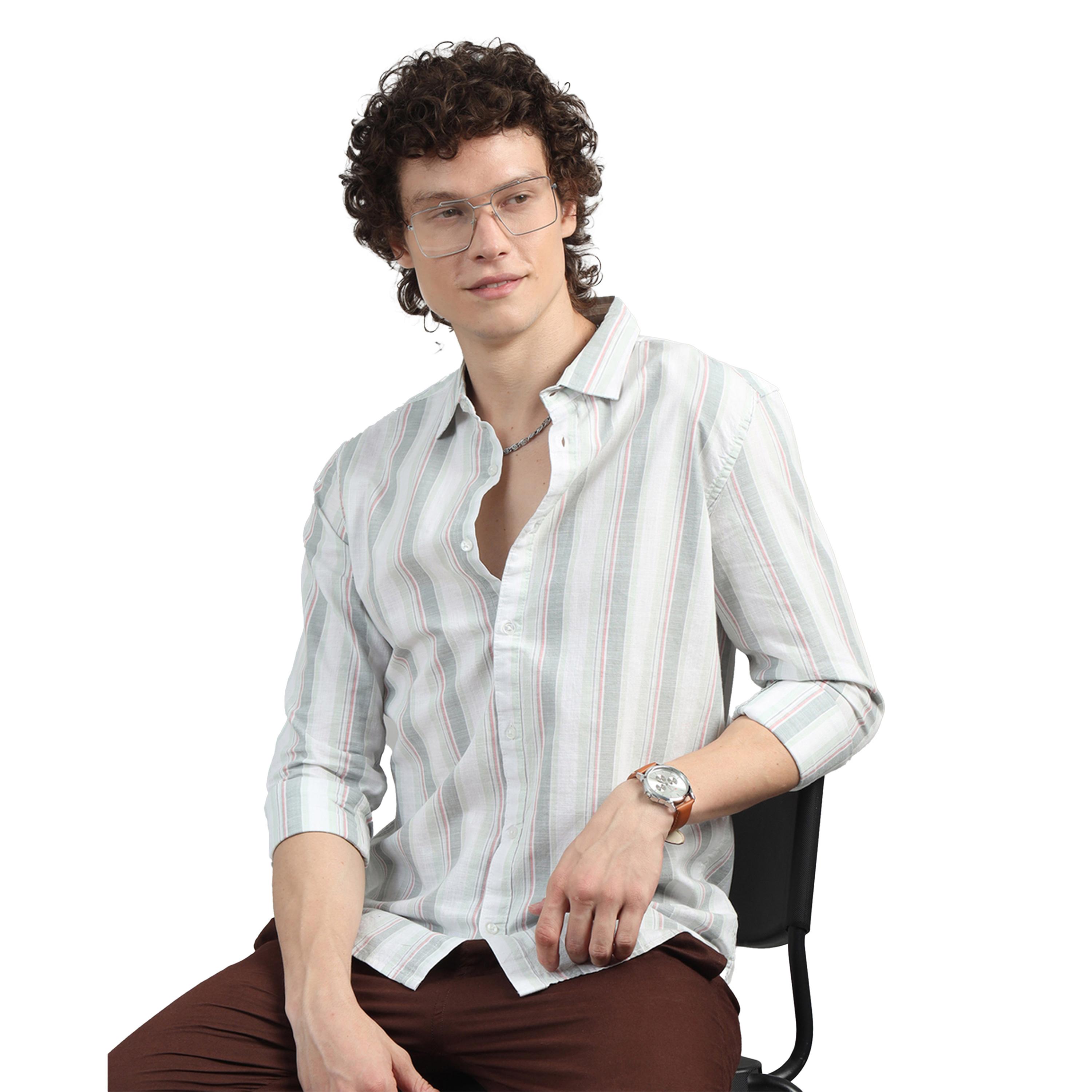 Bushirt X Styli Striped Spread Collar Regular Fit Shirt-men-clothing-shirts-image-3