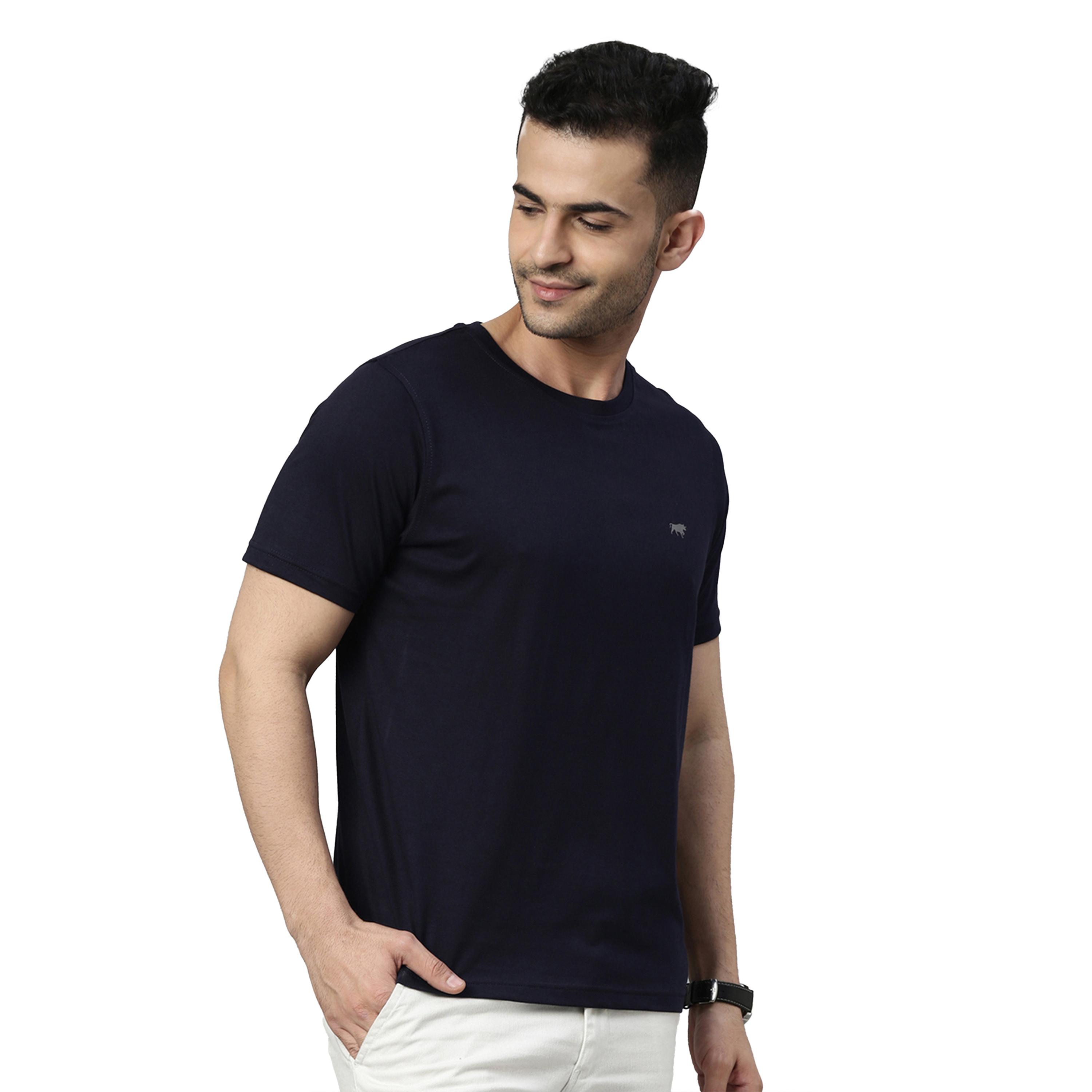 بوشيرت × ستايلي-  تي شيرت سادة ياقة دائرية وقصة عادية-men-clothing-tshirtsandpolos-tshirts-image-2