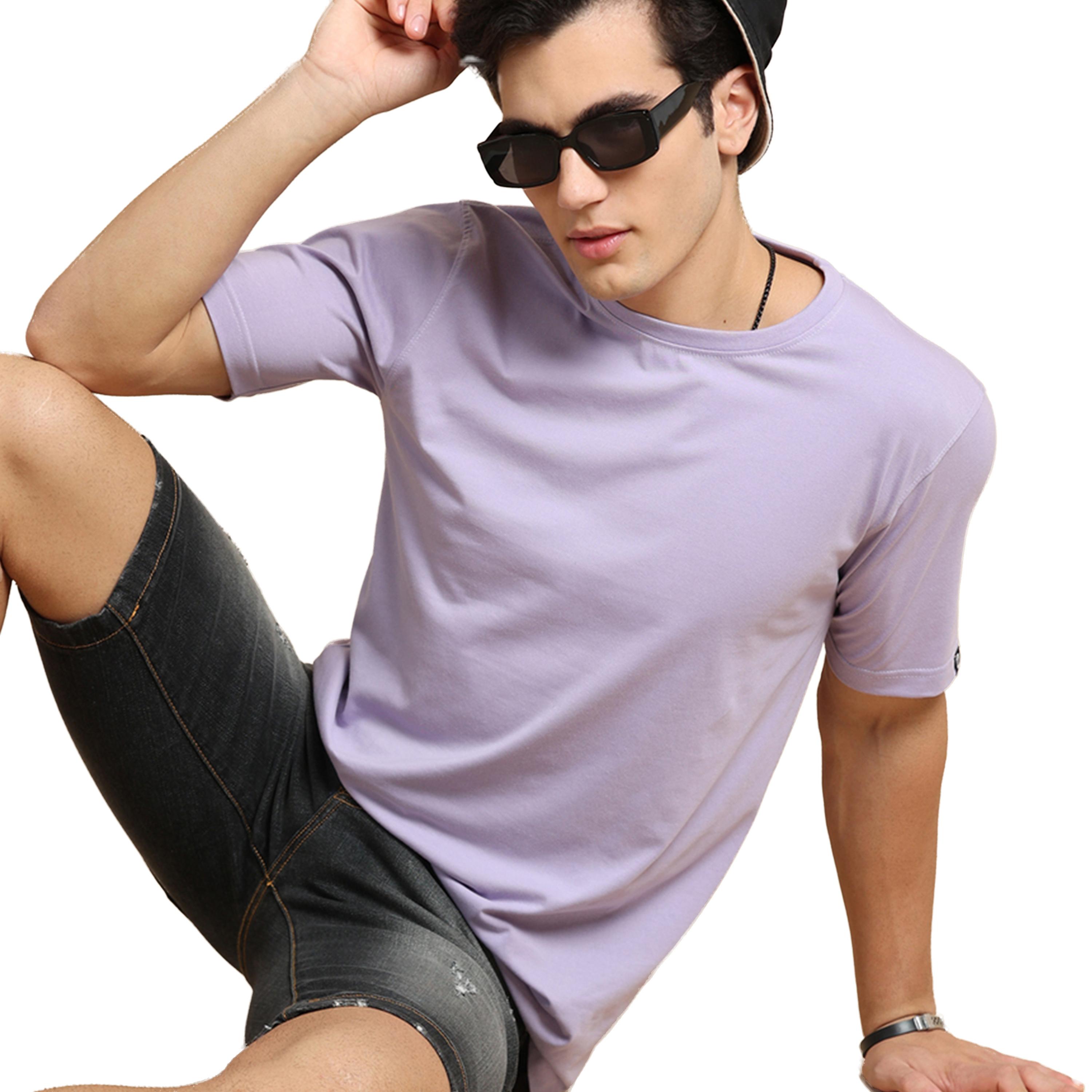 بوشيرت × ستايلي-  تي شيرت سادة ياقة دائرية وقصة عادية-men-clothing-tshirtsandpolos-tshirts-image-1