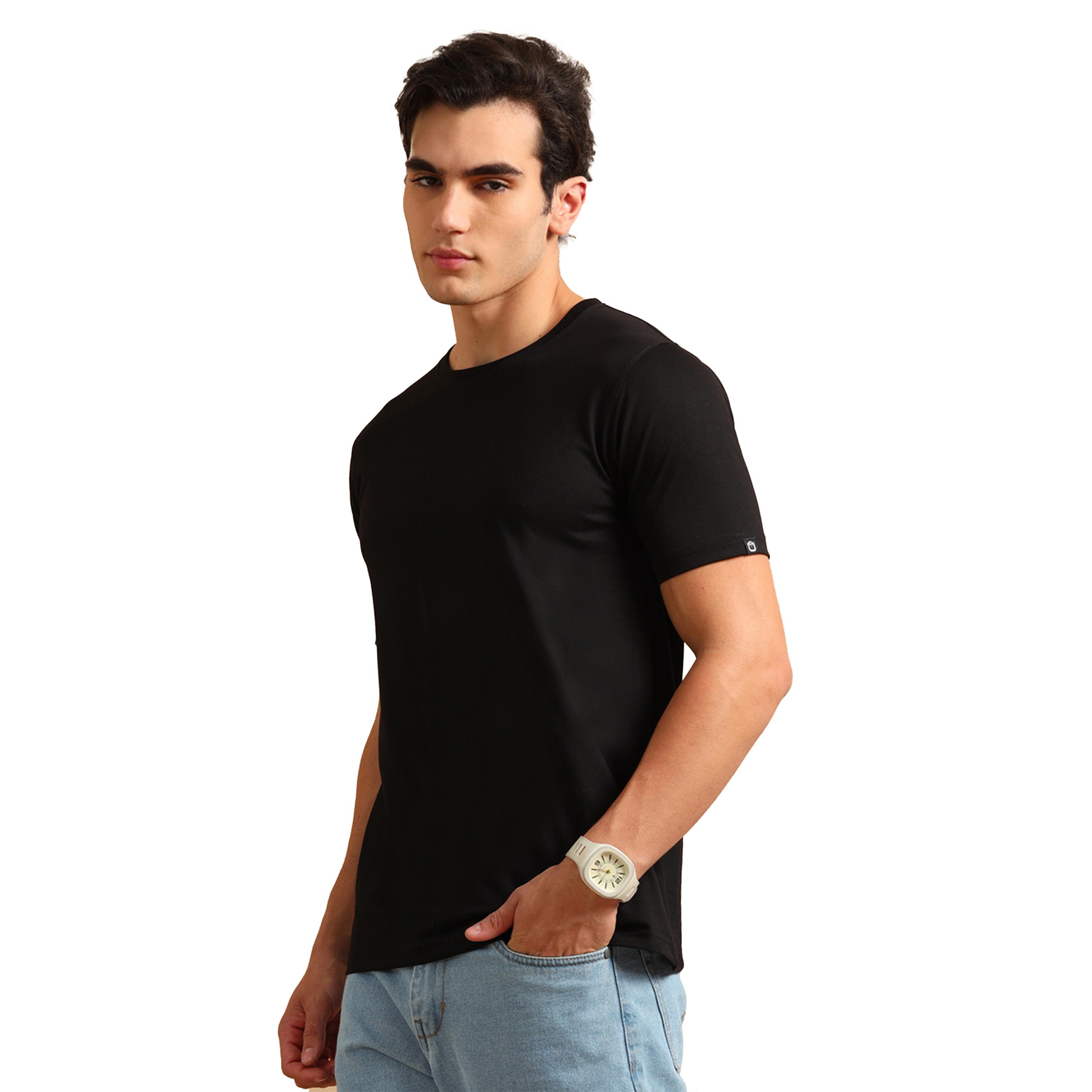 بوشيرت × ستايلي-  تي شيرت سادة برقبة دائرية وأكمام قصيرة-men-clothing-tshirtsandpolos-tshirts-image-3