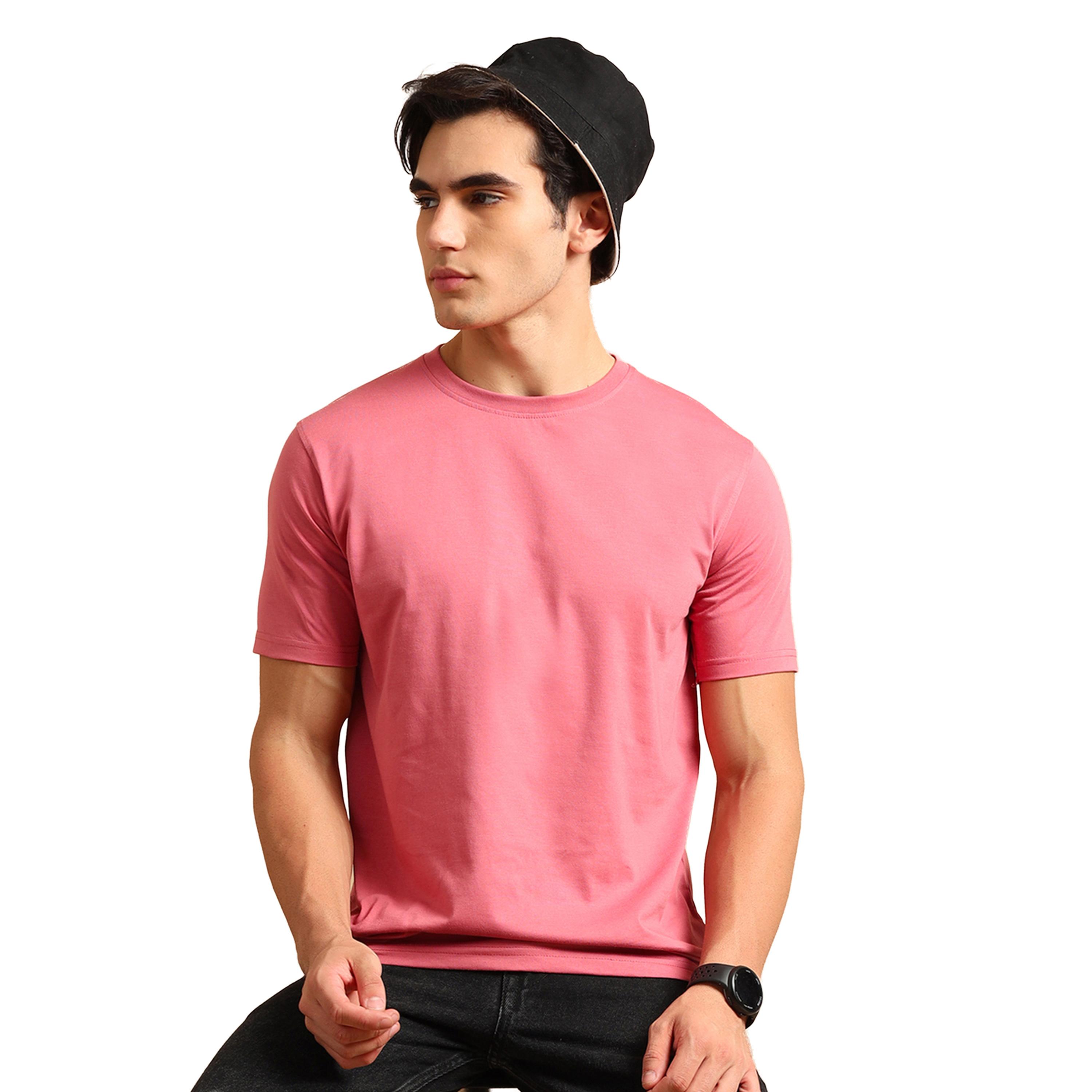 بوشيرت × ستايلي-  تي شيرت سادة بأكمام قصيرة ورقبة دائرية-men-clothing-tshirtsandpolos-tshirts-image-1