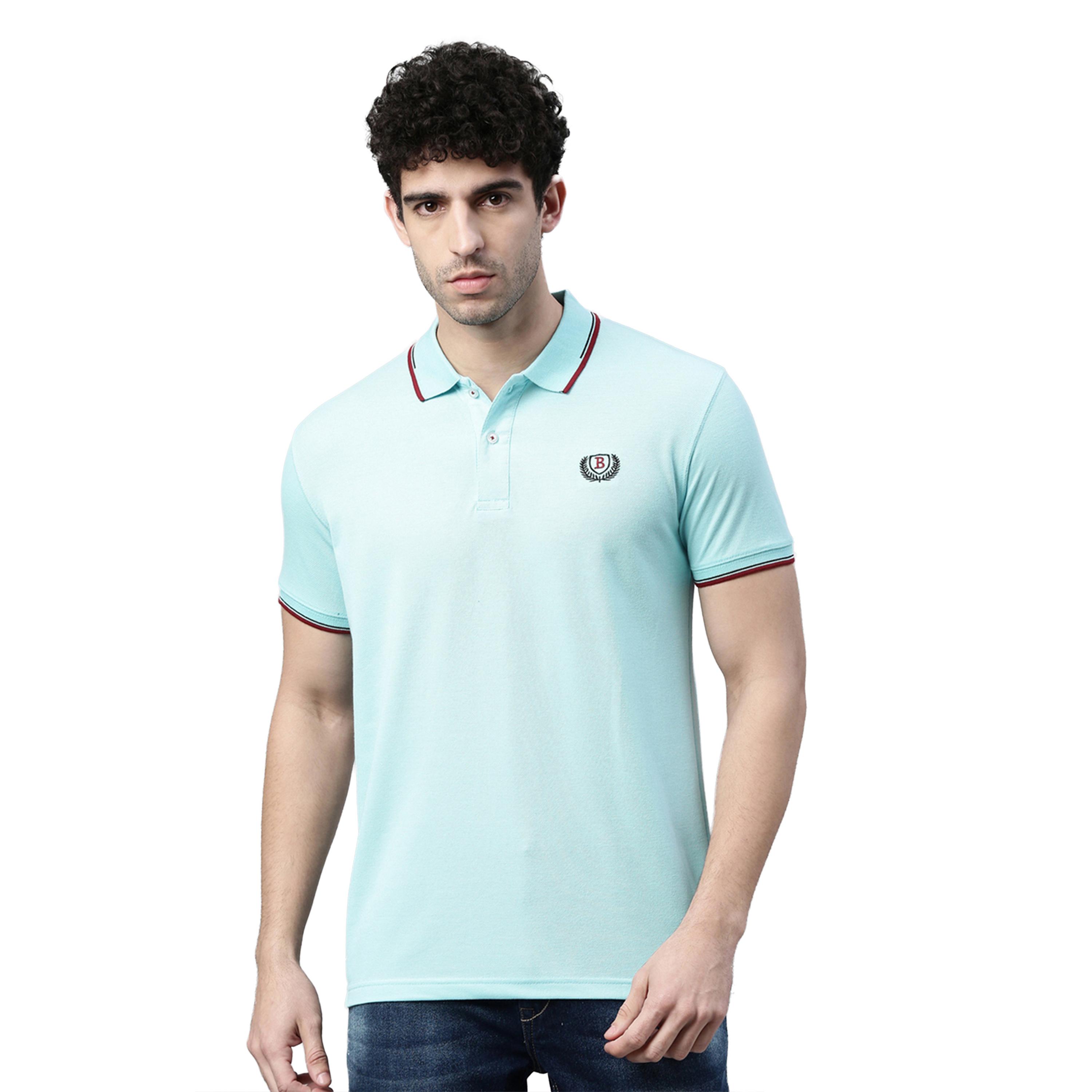 بوشيرت × ستايلي-  تي شيرت مطرز قصّة عادية وياقة بولو-men-clothing-tshirtsandpolos-tshirts-image-1
