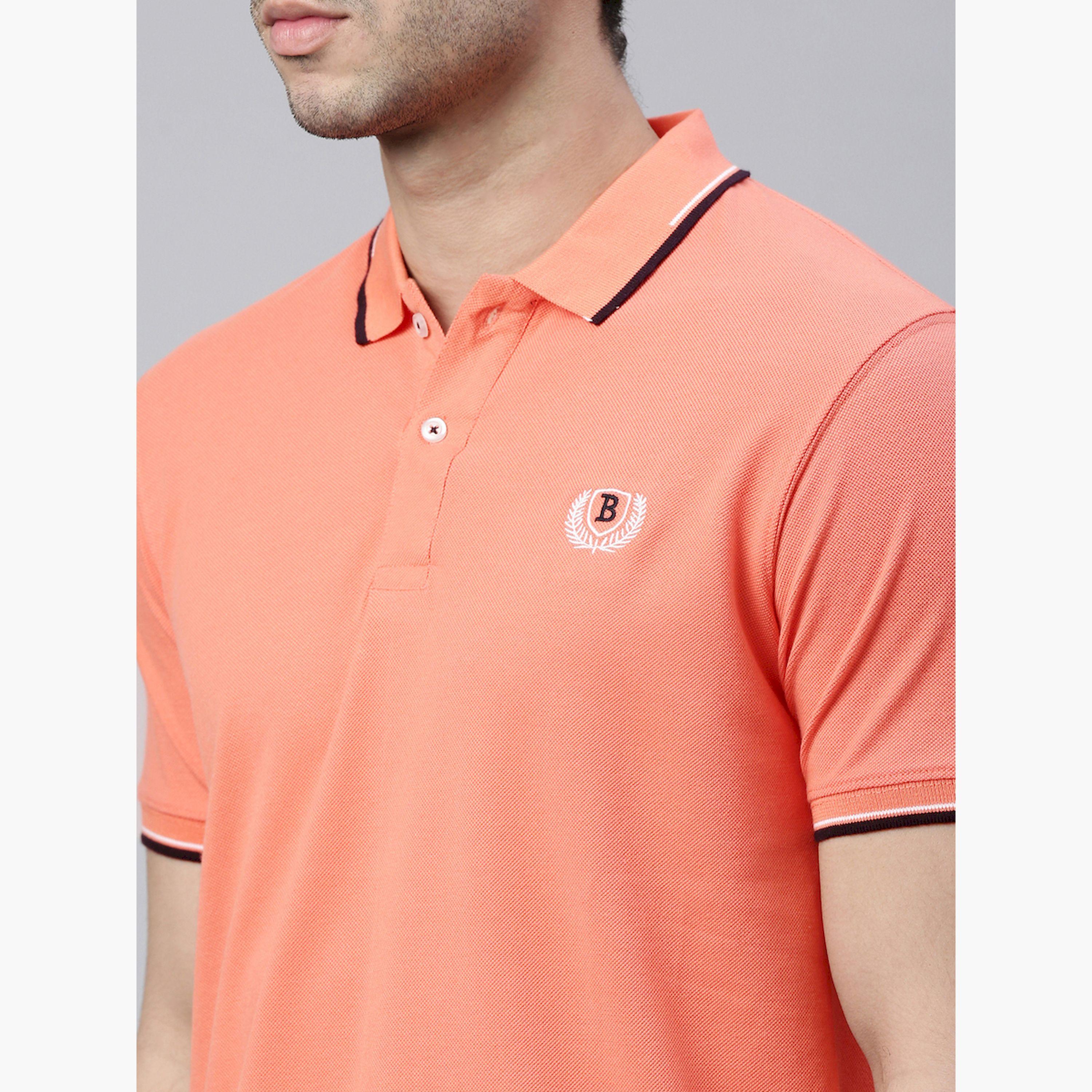 بوشيرت × ستايلي-  تي شيرت مطرز قصّة عادية وياقة بولو-men-clothing-tshirtsandpolos-tshirts-image-6