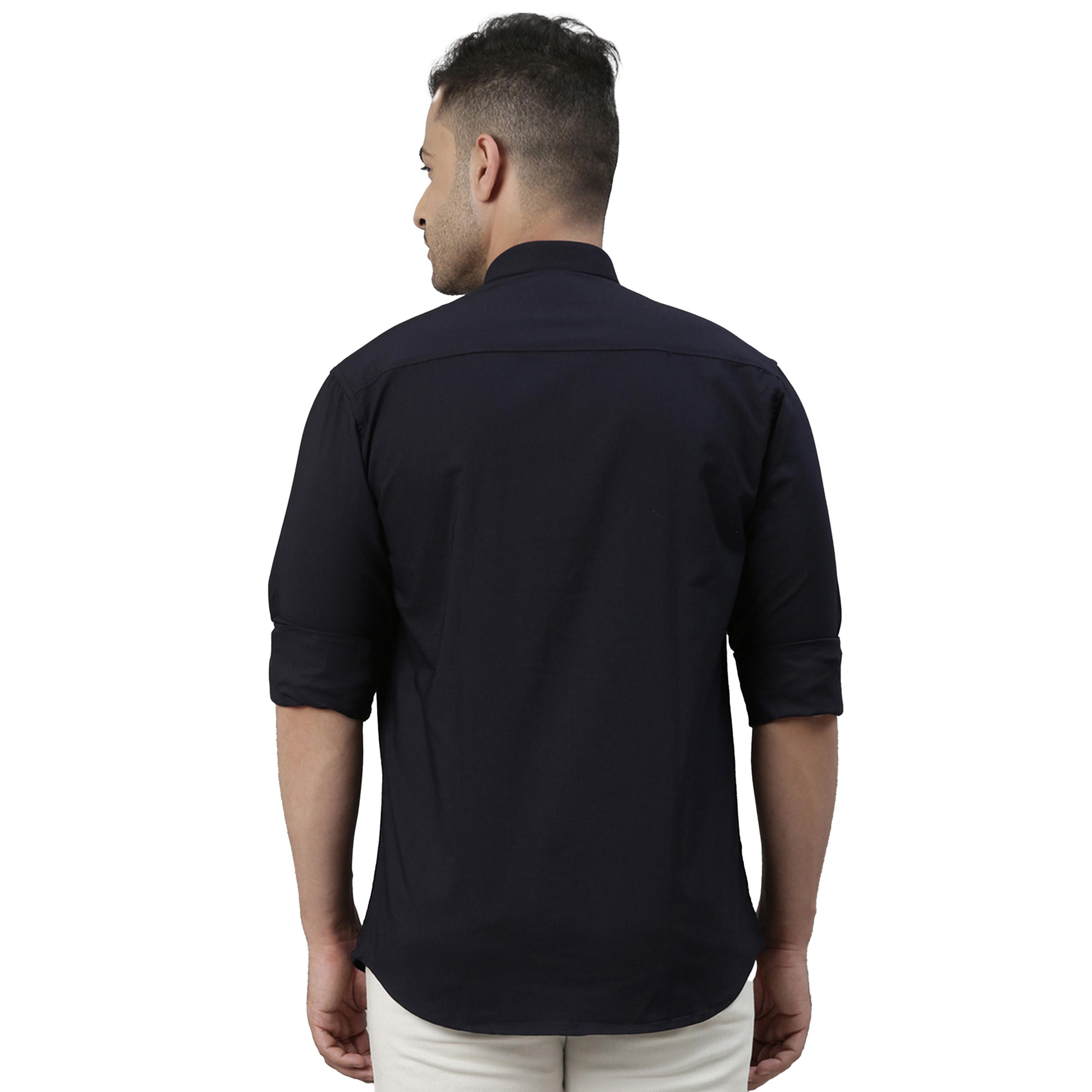 Bushirt X Styli Solid Mandarin Collar Regular Fit Shirt-men-clothing-shirts-image-4