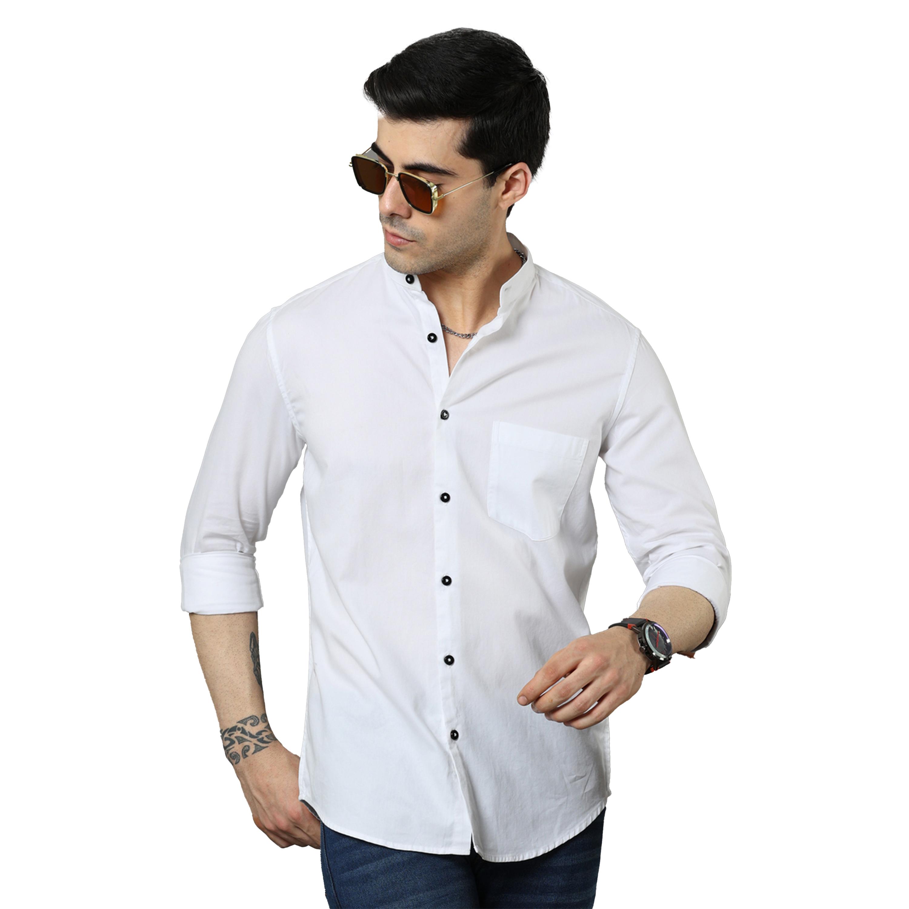 Bushirt X Styli Solid Regular Fit Mandarin Collar Shirt-men-clothing-shirts-image-6