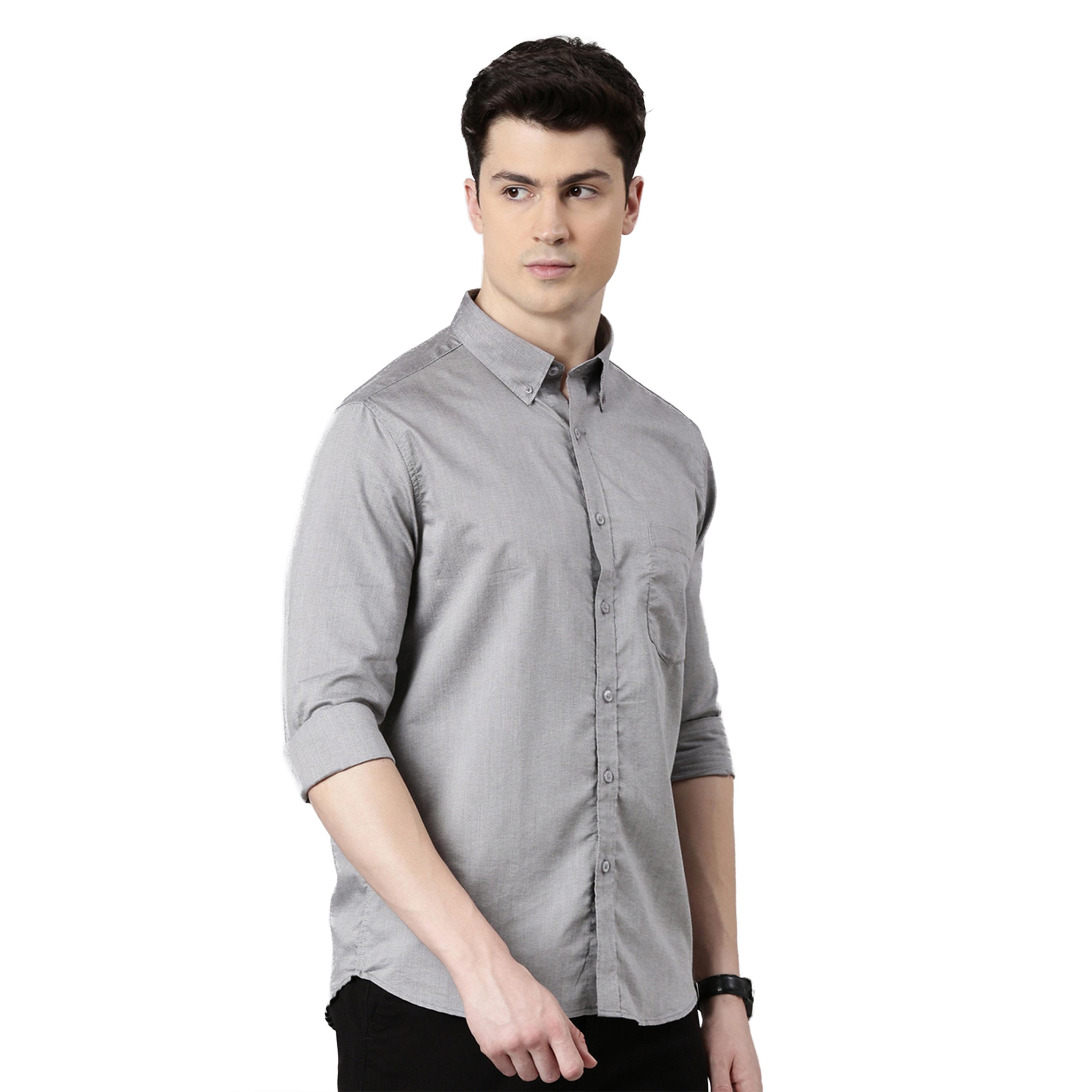 Bushirt X Styli Solid Spread Collar Regular Fit Shirt-men-clothing-shirts-image-1
