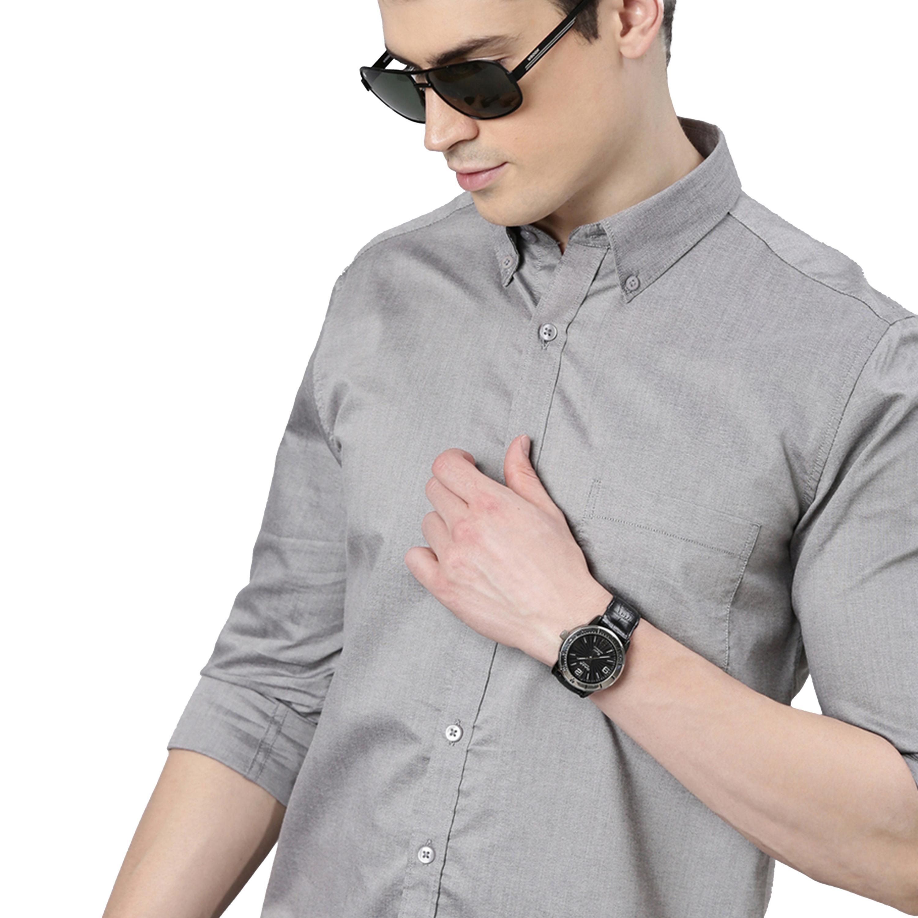 Bushirt X Styli Solid Spread Collar Regular Fit Shirt-men-clothing-shirts-image-2