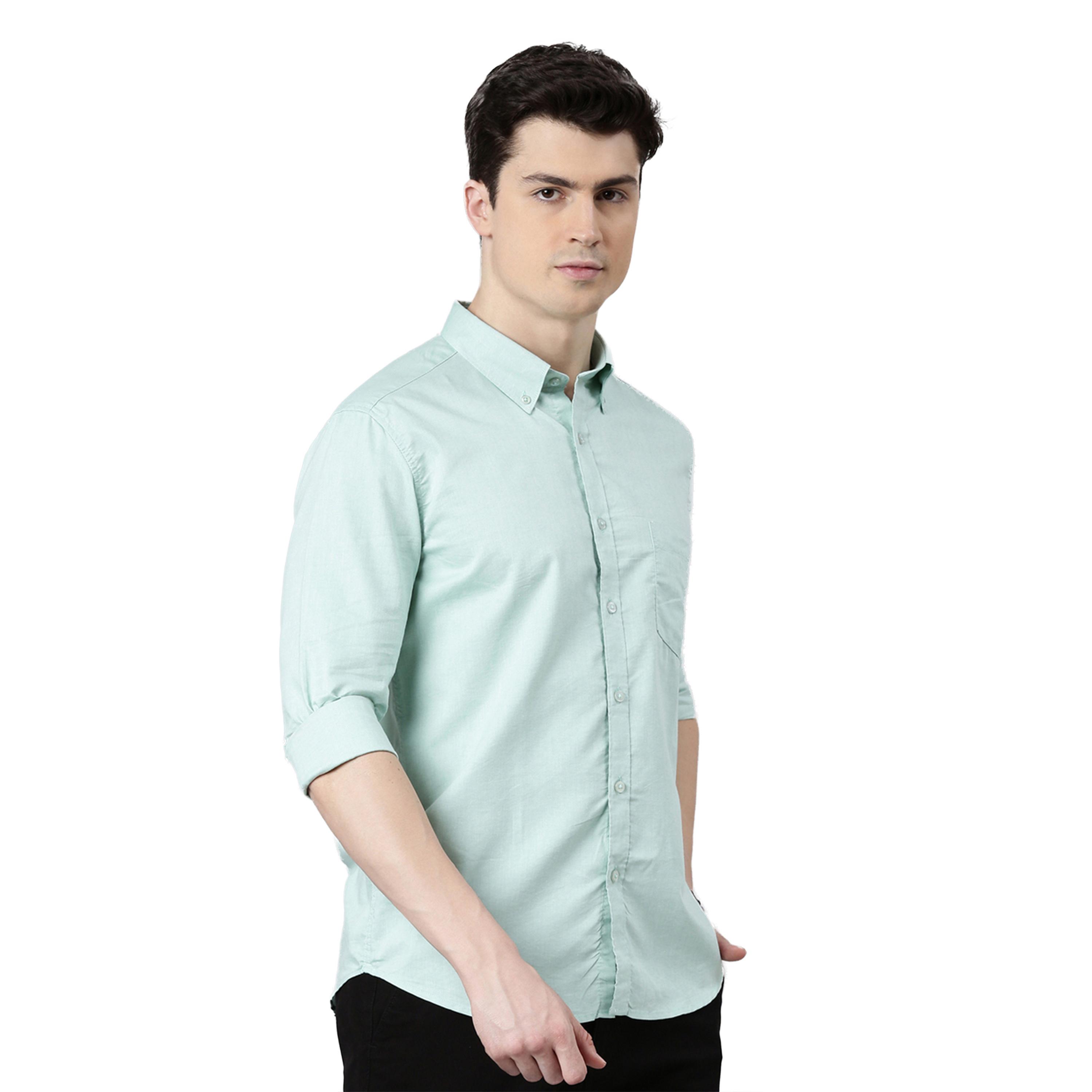 Bushirt X Styli Solid Spread Collar Regular Fit Shirt-men-clothing-shirts-image-1