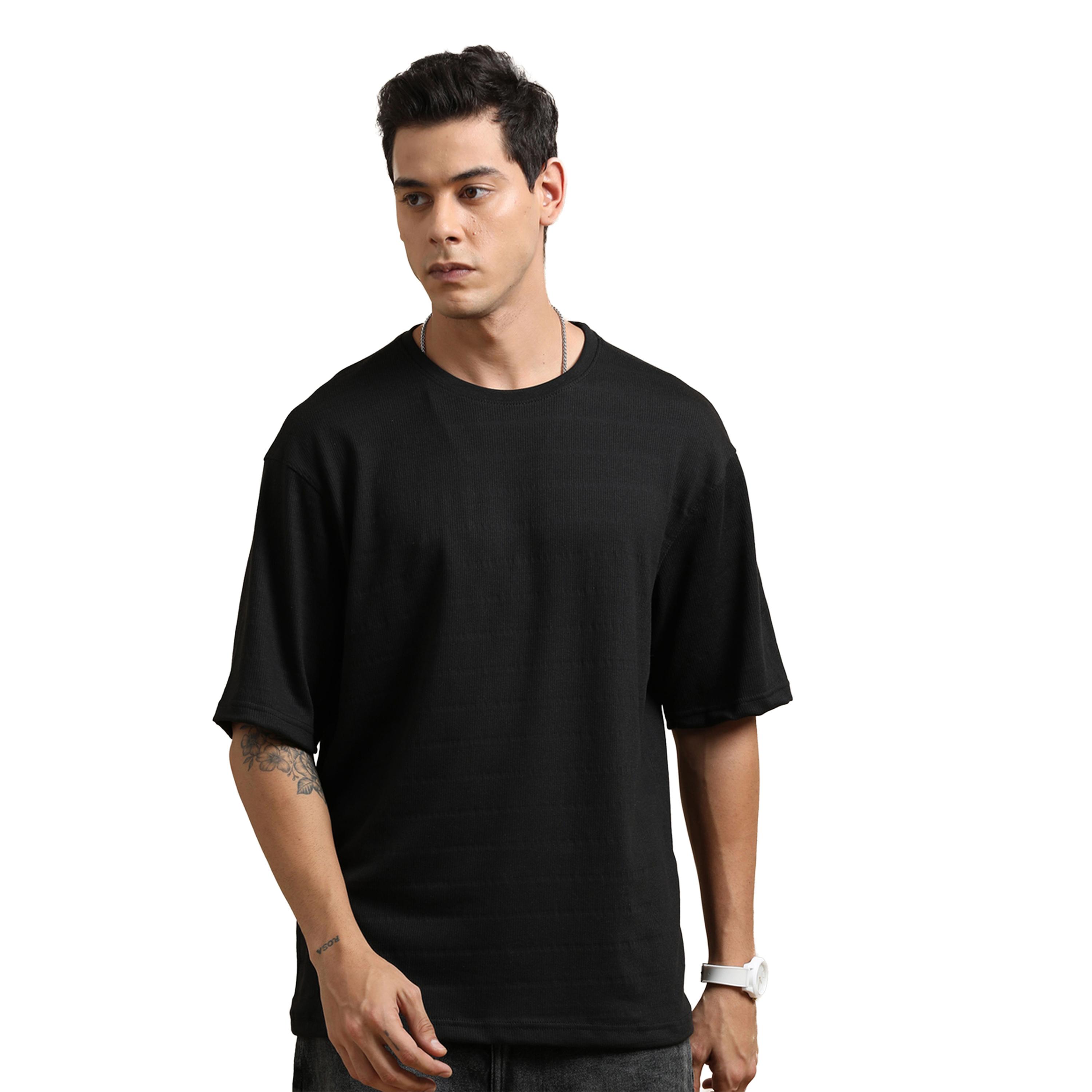 Bushirt X Styli Solid Round Neck Oversized T-Shirt-men-clothing-tshirtsandpolos-tshirts-image-1