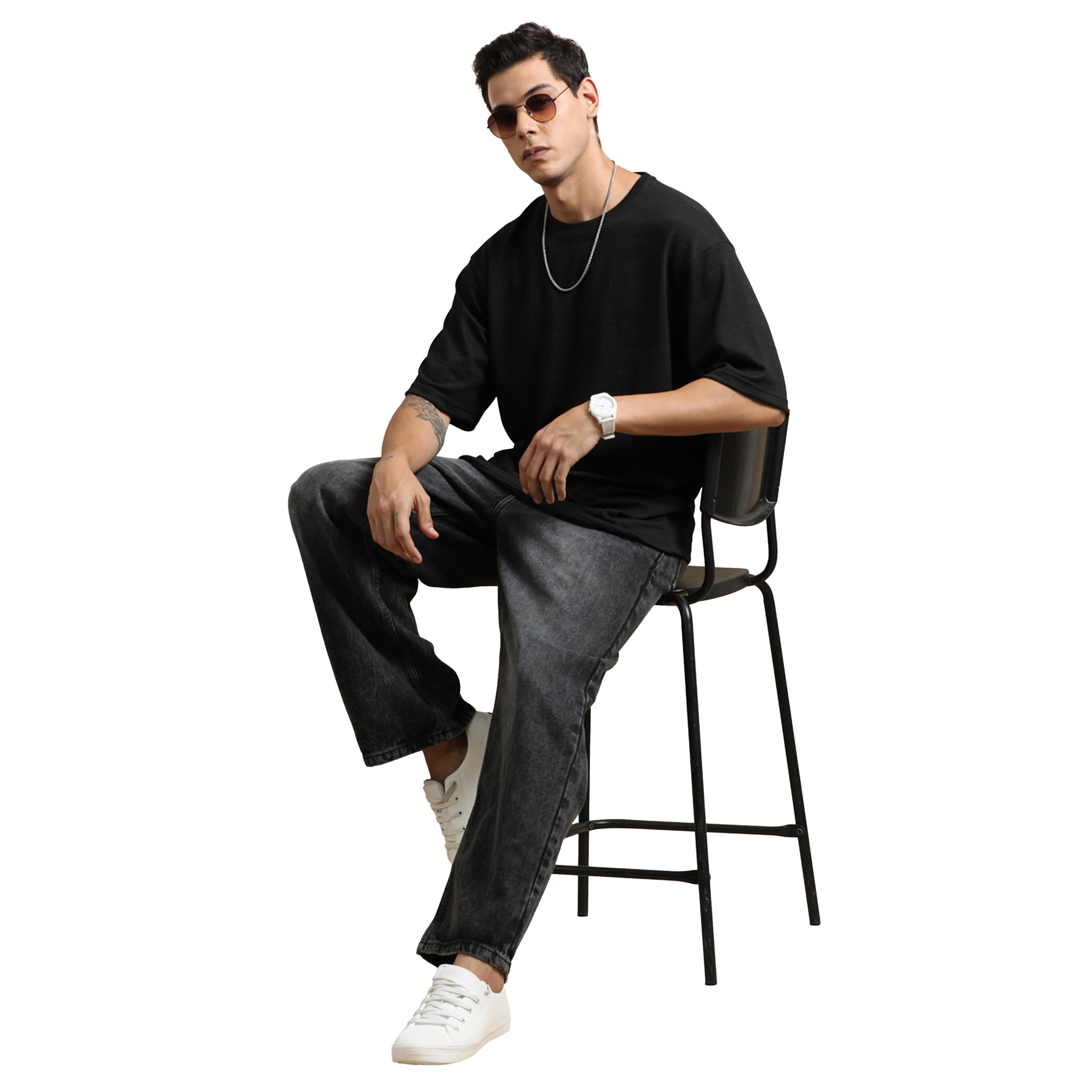 Bushirt X Styli Solid Round Neck Oversized T-Shirt-men-clothing-tshirtsandpolos-tshirts-image-2