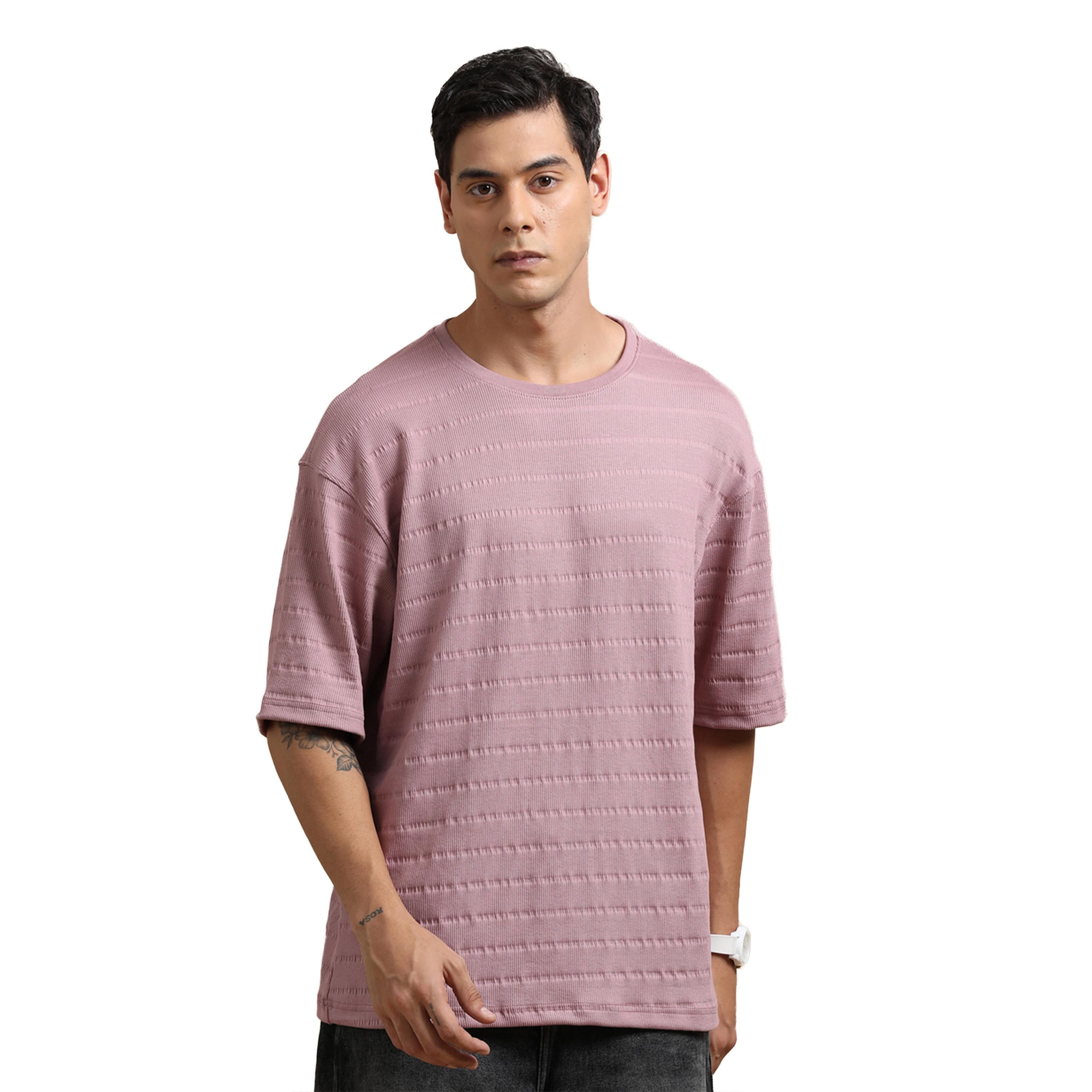 Bushirt X Styli Textured Round Neck Oversized T-Shirt-men-clothing-tshirtsandpolos-tshirts-image-1