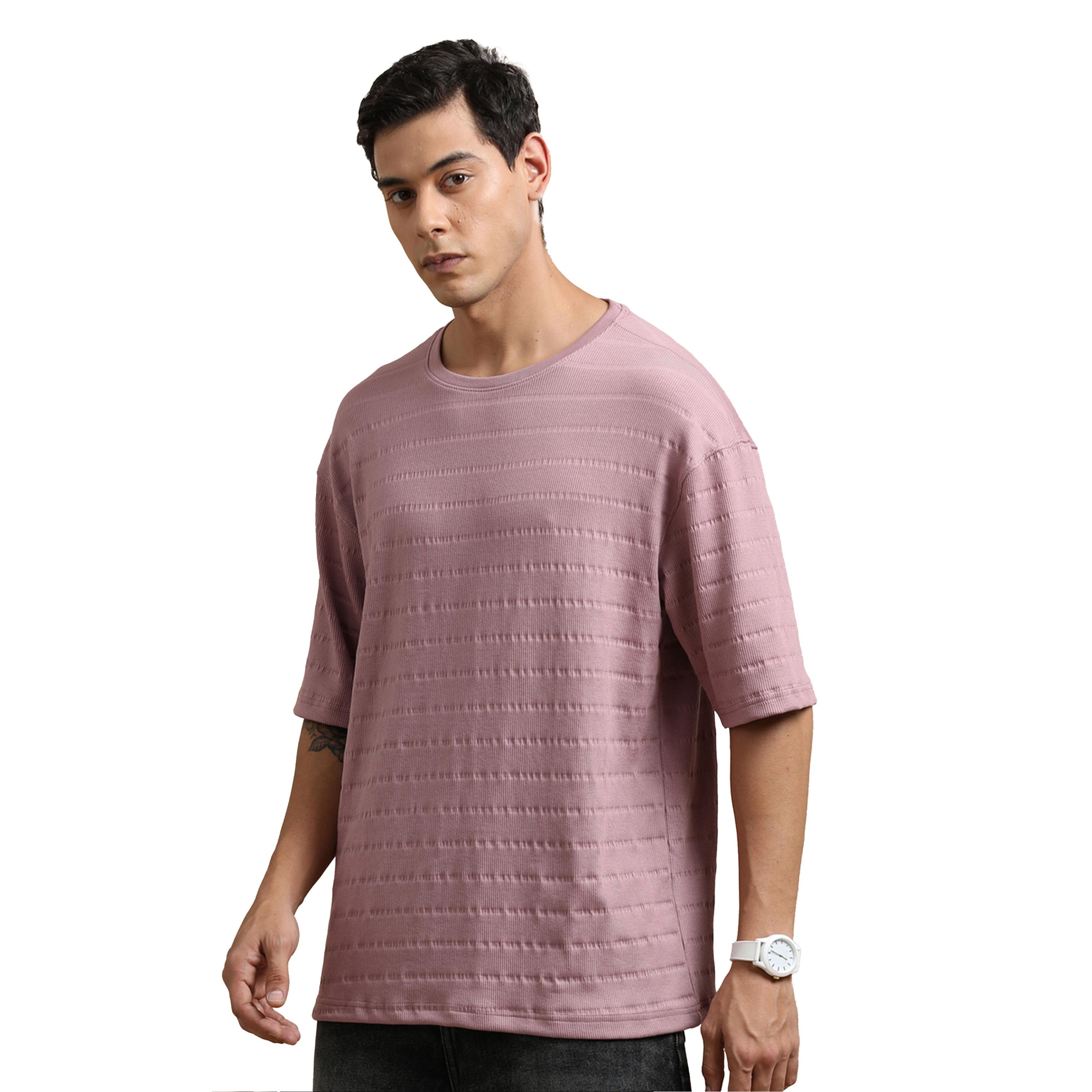 Bushirt X Styli Textured Round Neck Oversized T-Shirt-men-clothing-tshirtsandpolos-tshirts-image-2