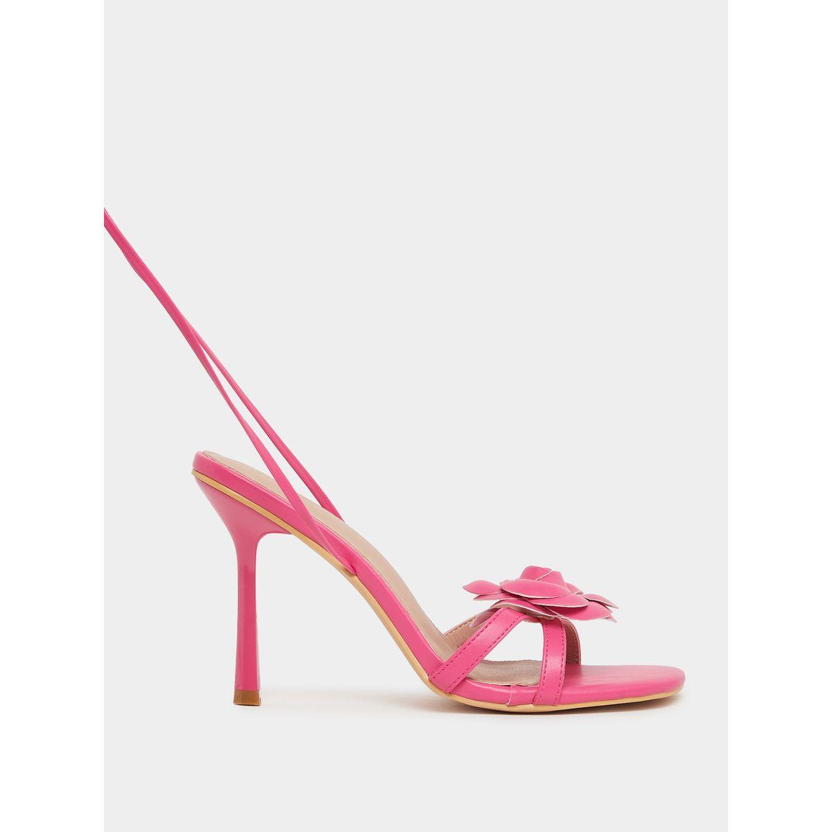 Styli Bow Detail Singback Stiletto Heel Sandals-women-shoes-sandals-heeled-image-2