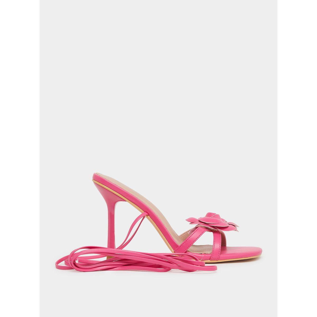Styli Bow Detail Singback Stiletto Heel Sandals-women-shoes-sandals-heeled-image-3