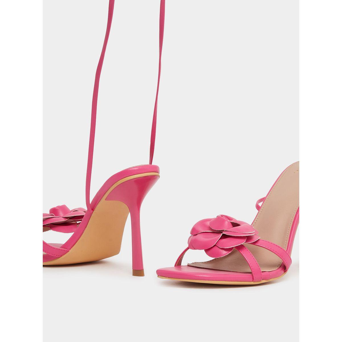 Styli Bow Detail Singback Stiletto Heel Sandals-women-shoes-sandals-heeled-image-5