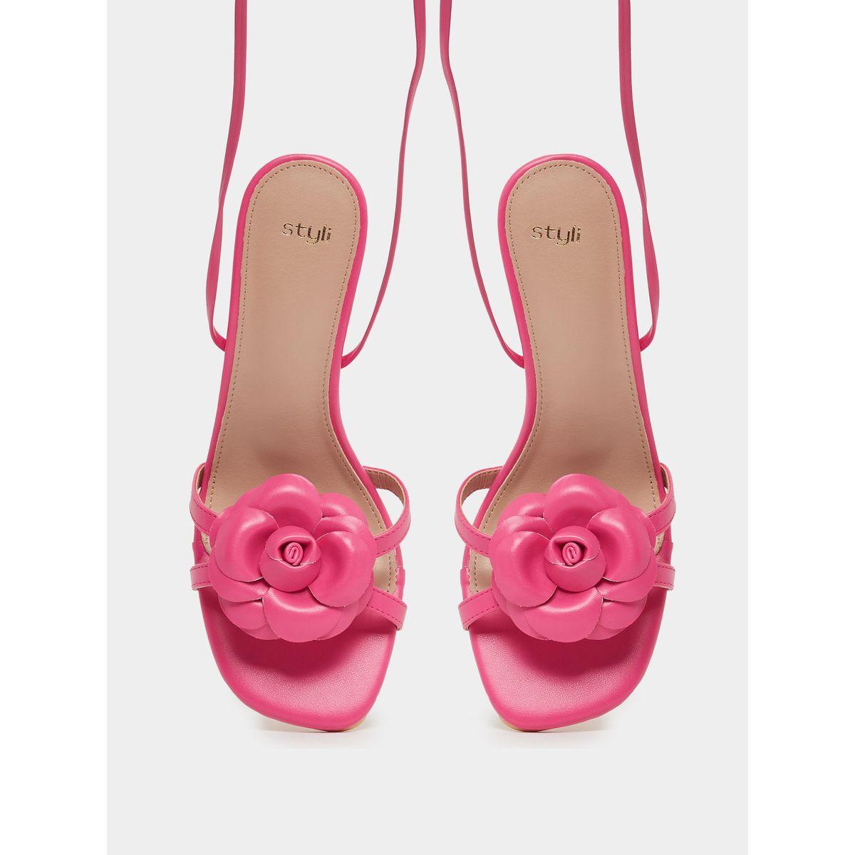 Styli Bow Detail Singback Stiletto Heel Sandals-women-shoes-sandals-heeled-image-7