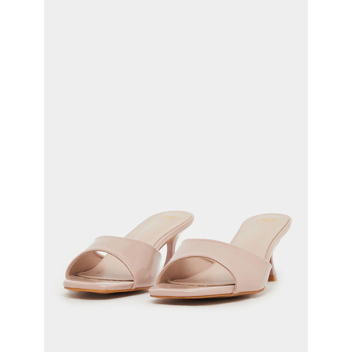 Styli Solid Open Toe Stiletto Heel Sandals-women-shoes-sandals-heeled-image-2