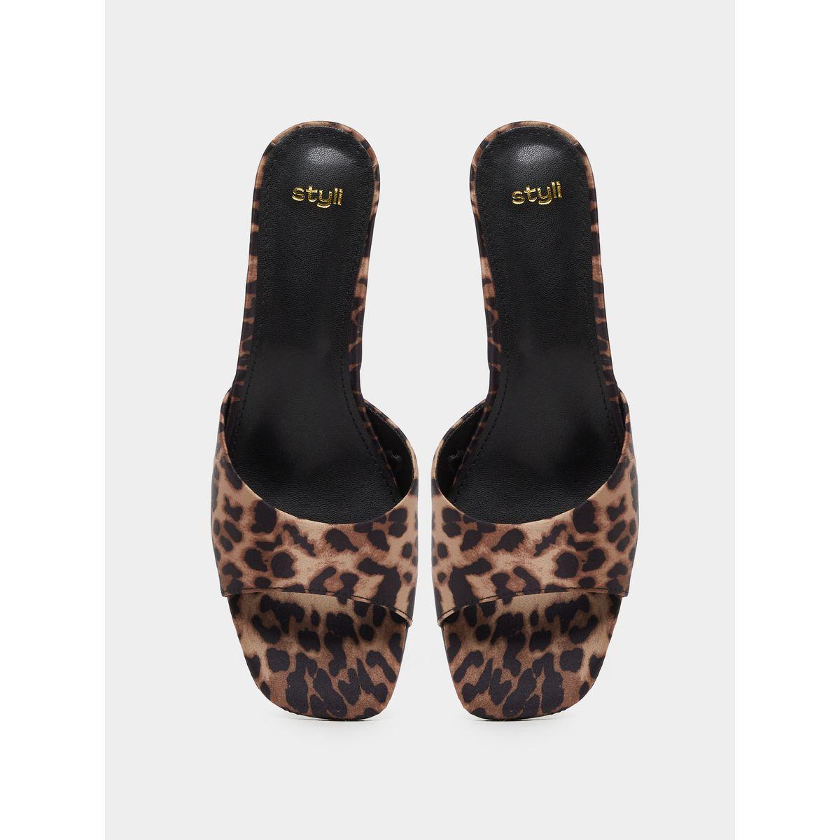 Styli Animal Print Stiletto Heel Sandals-women-shoes-sandals-heeled-image-5