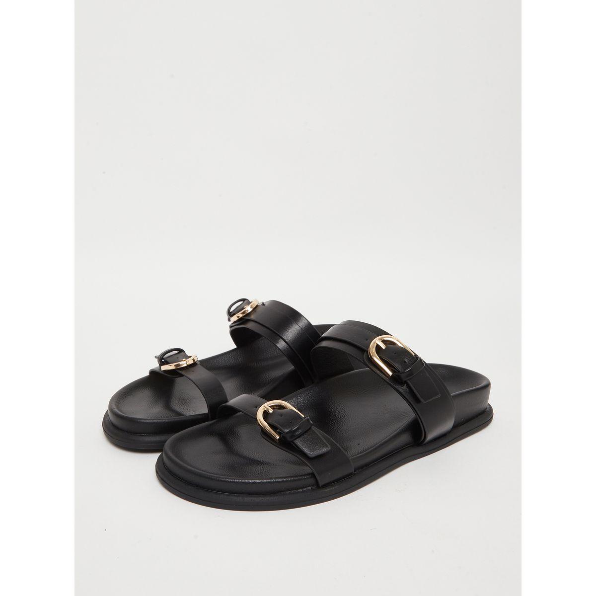 صندل مزين بإبزيم وسيور مزدوجة-women-shoes-sandals-flats-image-9