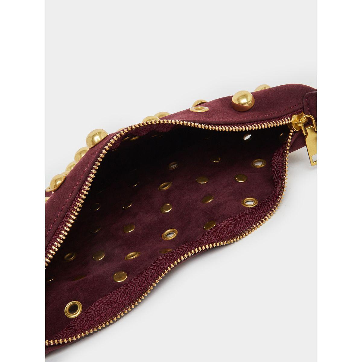 Styli Studded Half Moon Shoulder Bag with Zip Closure-women-bagsandwallets-handbags-image-4