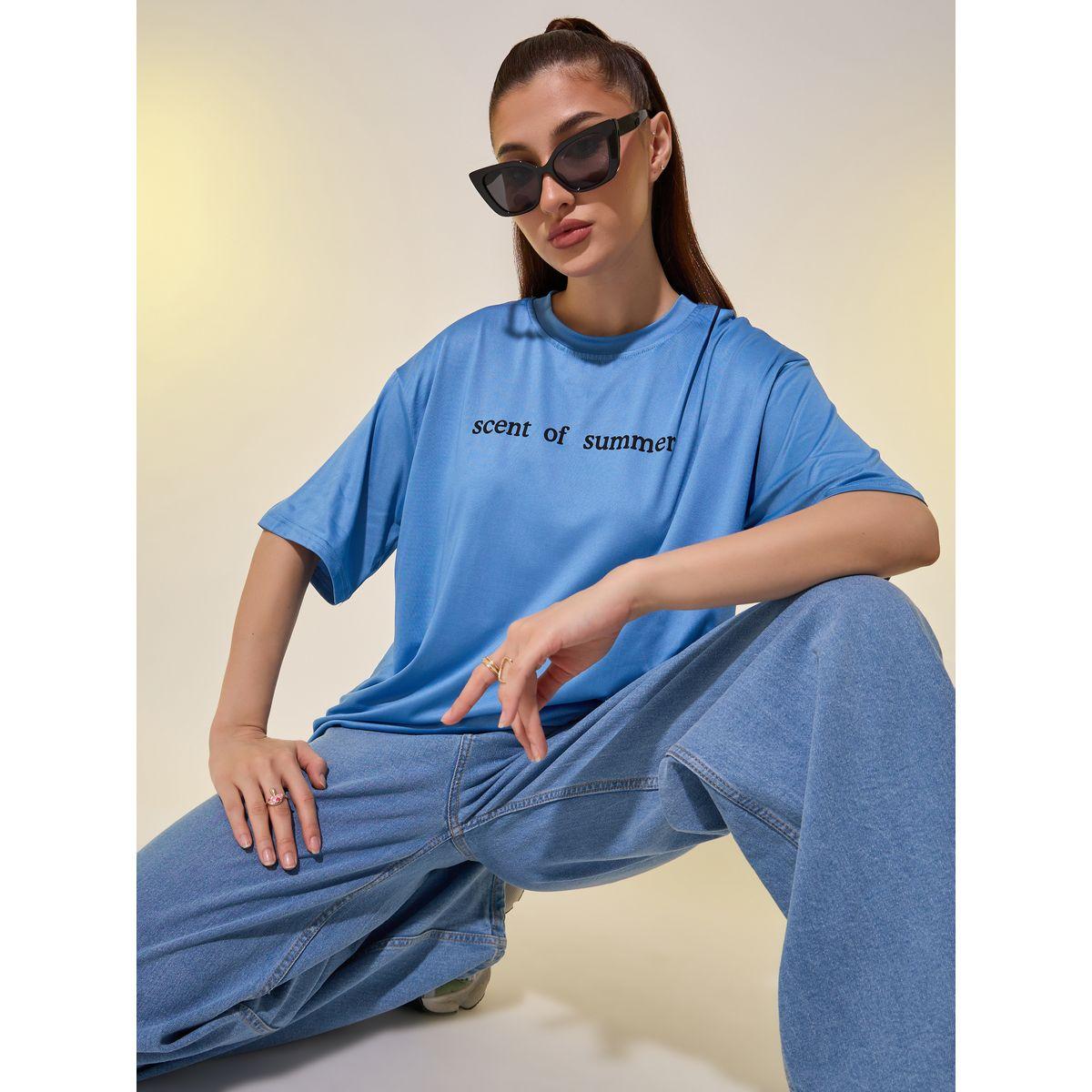 Styli Round Neck Slogan Print T-Shirt-women-clothing-tshirts-image-1