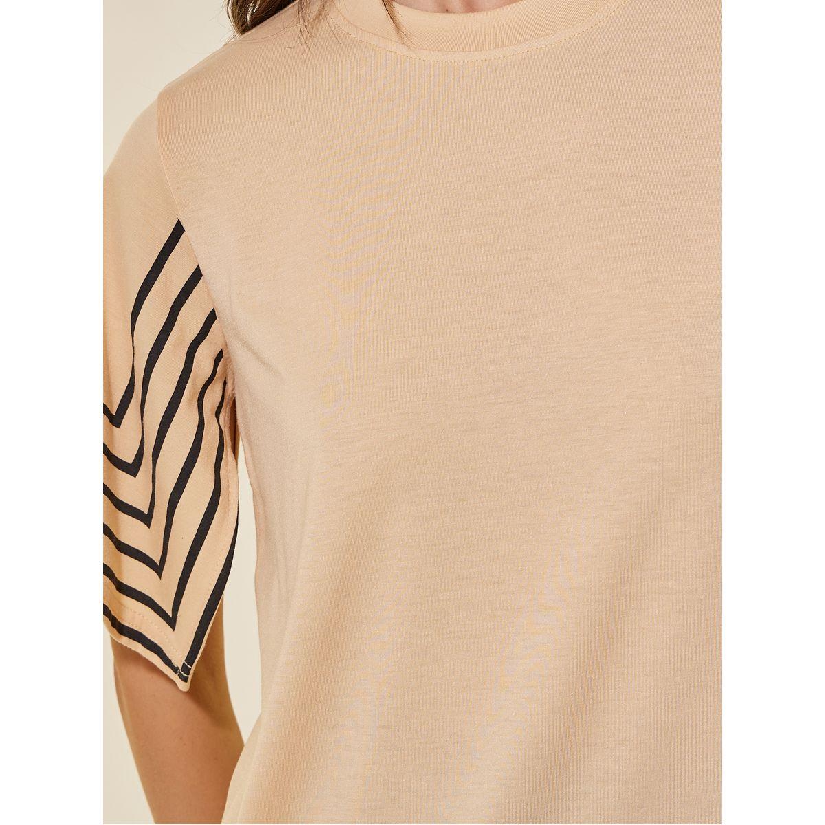 Styli Striped Short Sleeves Regular Fit T-Shirt-women-clothing-tshirts-image-3