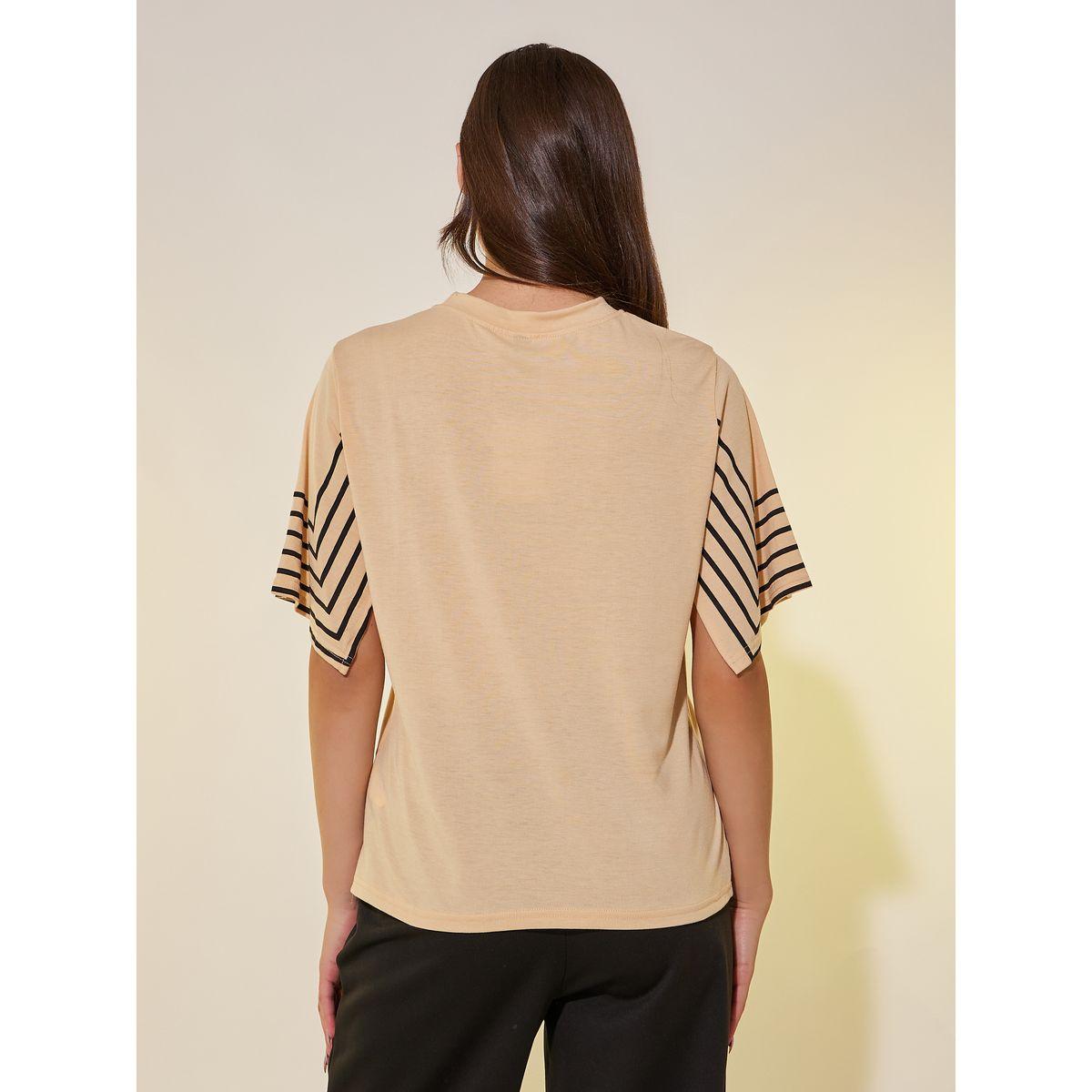 Styli Striped Short Sleeves Regular Fit T-Shirt-women-clothing-tshirts-image-4