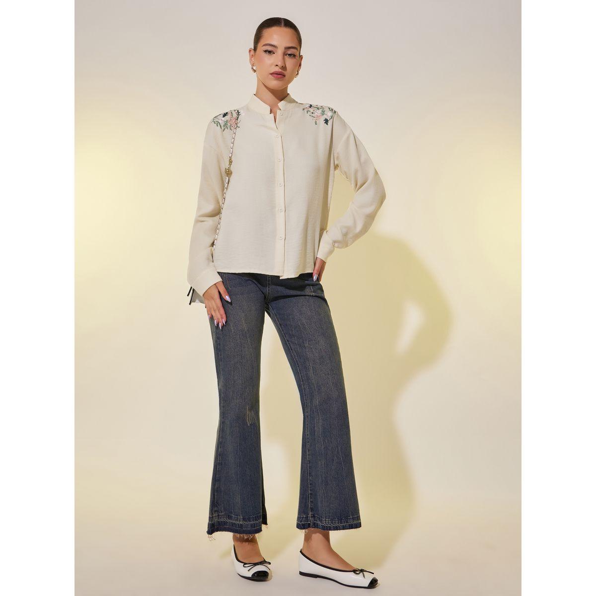 Styli Embroidered Detail Long Sleeve Regular Fit Shirt-women-clothing-shirtsandblouses-shirts-image-2