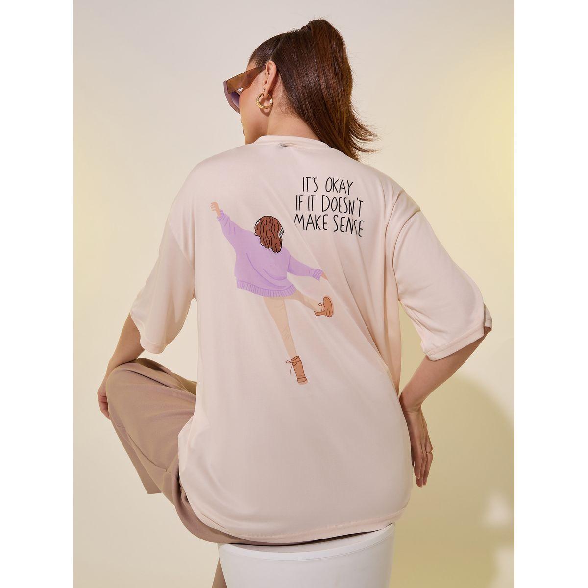 تيشيرت فضفاض بطبعة كتابة-women-clothing-tshirts-image-1