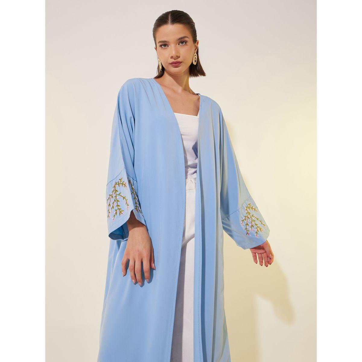 Styli Embroidered Sleeve Hem A-Line Maxi Kimonos-women-clothing-shirtsandblouses-shirts-image-3