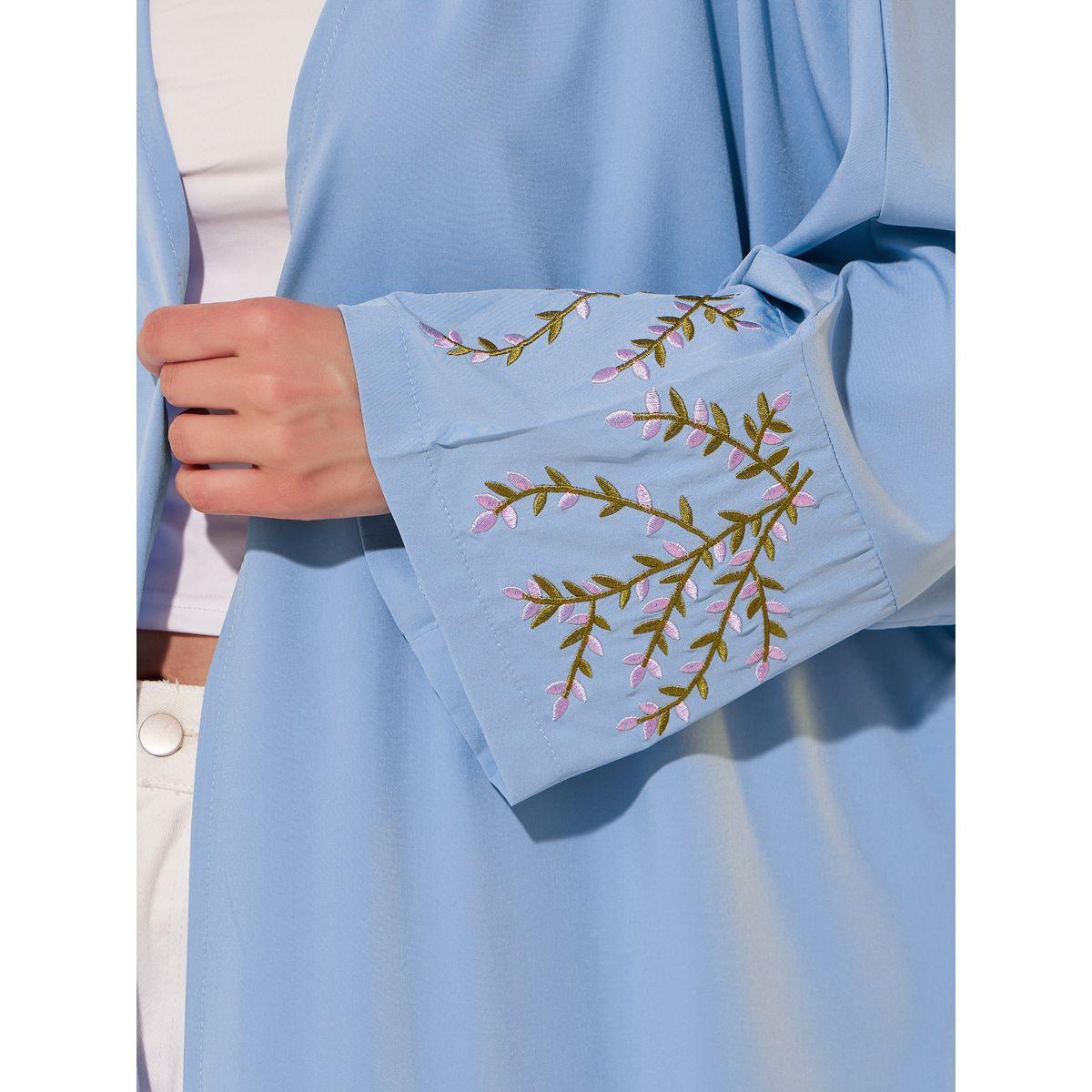 Styli Embroidered Sleeve Hem A-Line Maxi Kimonos-women-clothing-shirtsandblouses-shirts-image-4