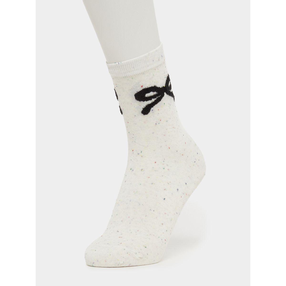 Styli Pack of 3 - Bow Knot Detail Calf Length Socks-women-socksandstockings-image-2