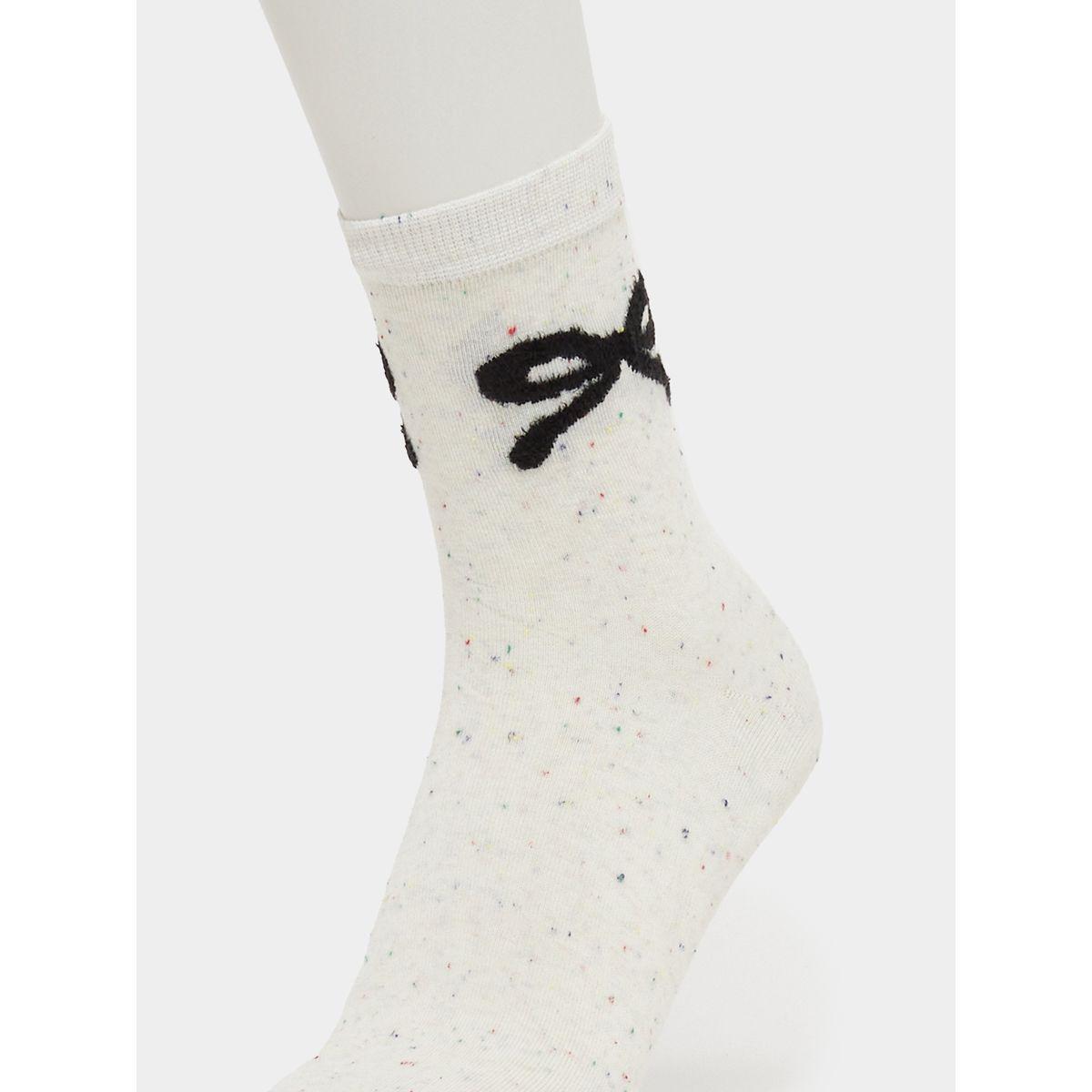 Styli Pack of 3 - Bow Knot Detail Calf Length Socks-women-socksandstockings-image-3