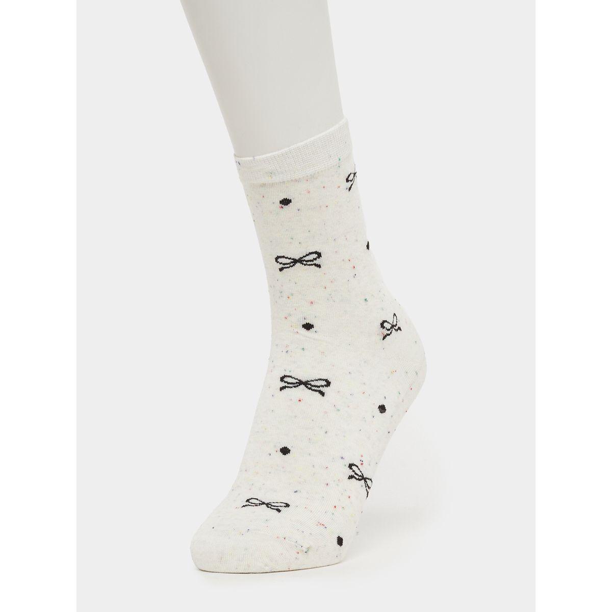 Styli Pack of 3 - Bow Knot Detail Calf Length Socks-women-socksandstockings-image-6