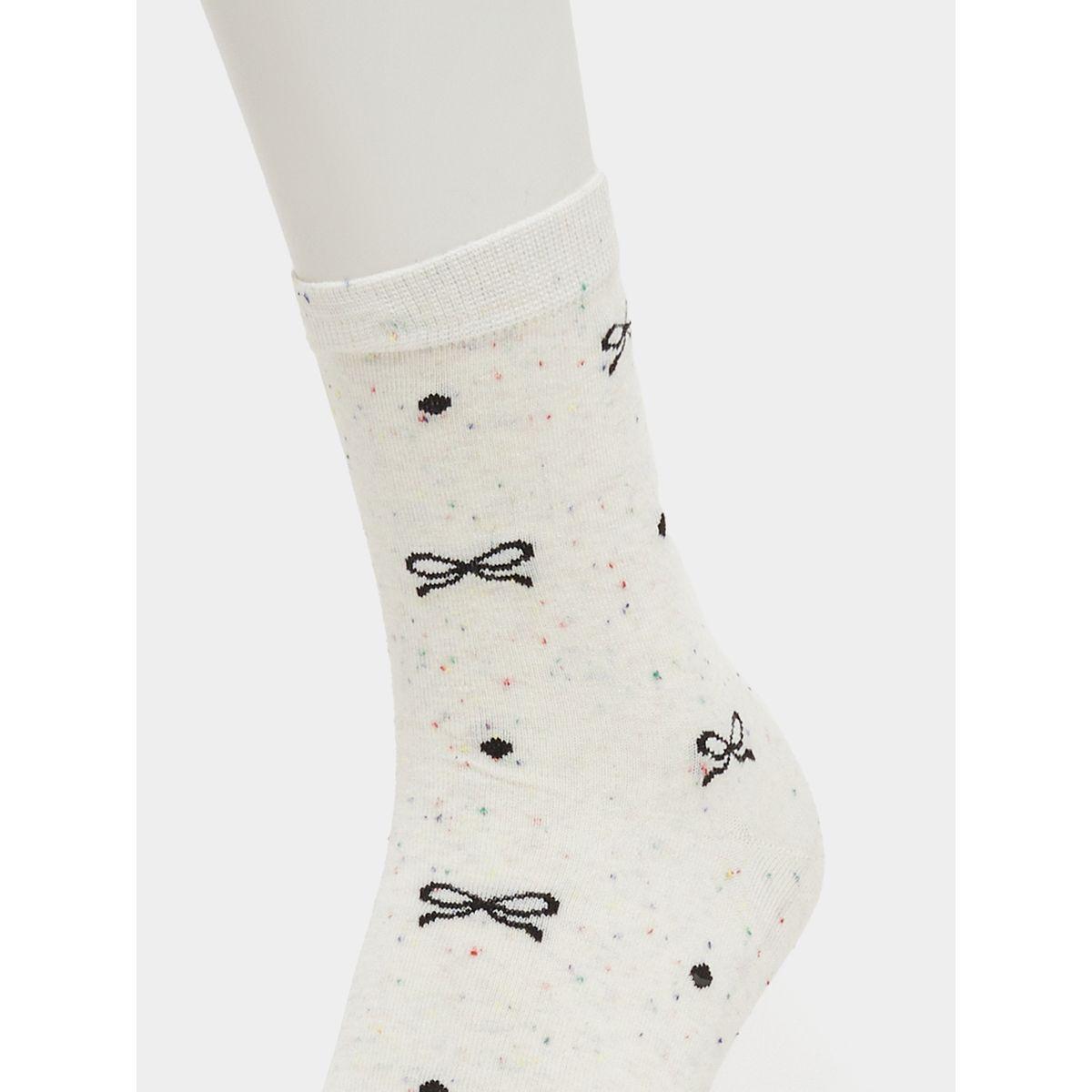 Styli Pack of 3 - Bow Knot Detail Calf Length Socks-women-socksandstockings-image-7