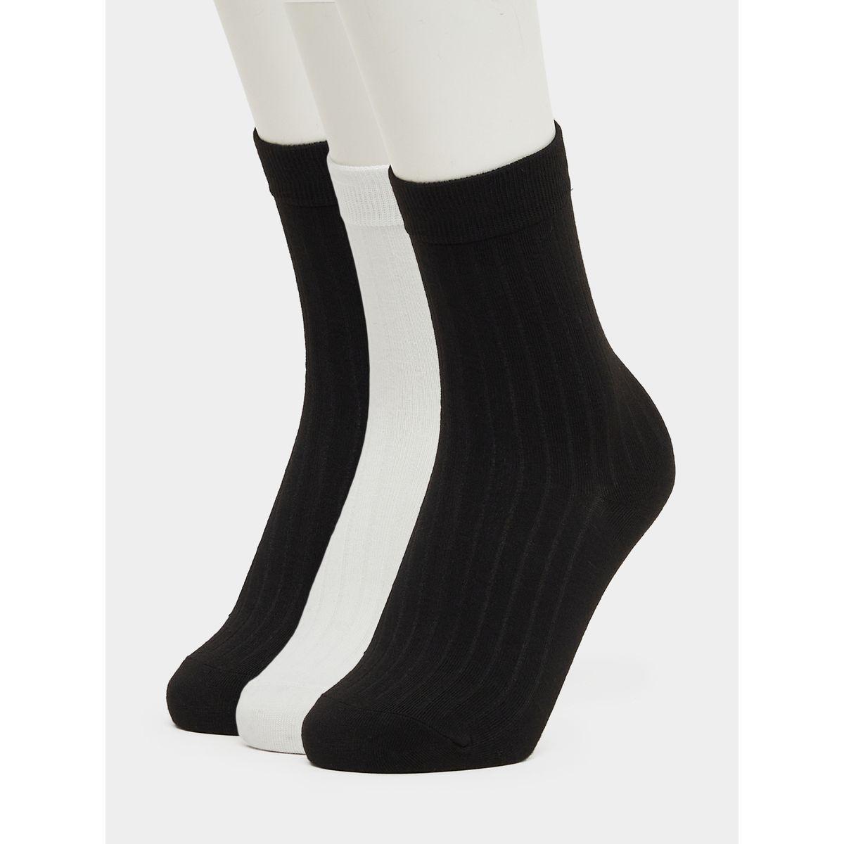 Styli Set of 2 - Solid Crew Socks-women-socksandstockings-image-1