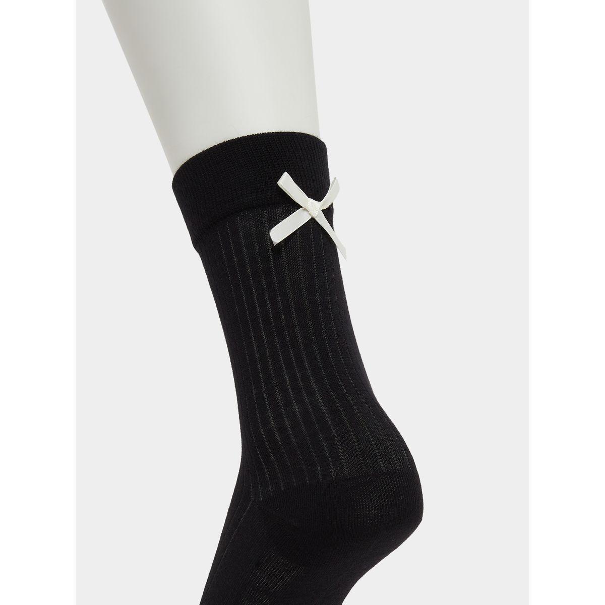 Styli Set of 2 - Crew Socks with Bow Detail-women-socksandstockings-image-4