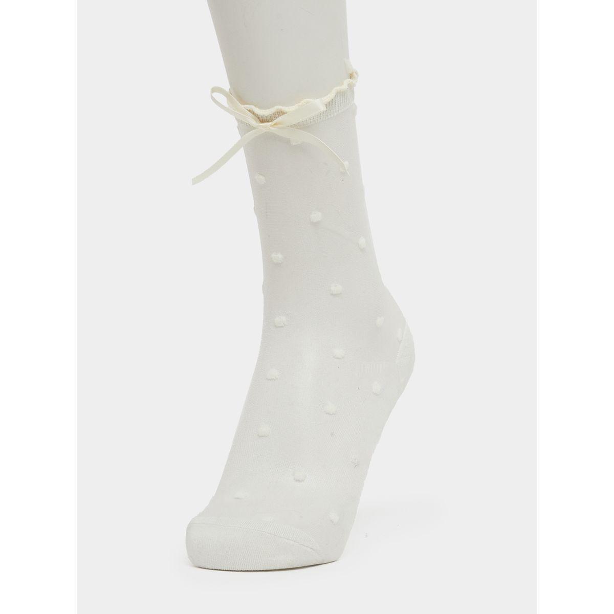 Styli Set of 2 - Polka Dot Mesh Socks-women-socksandstockings-image-2