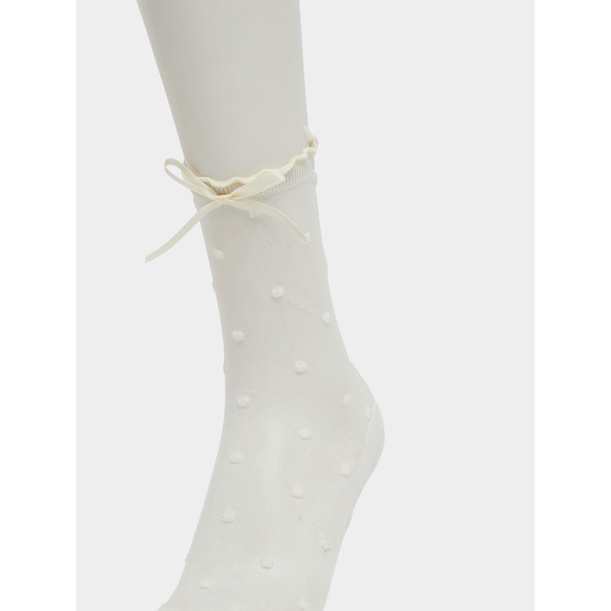 Styli Set of 2 - Polka Dot Mesh Socks-women-socksandstockings-image-3