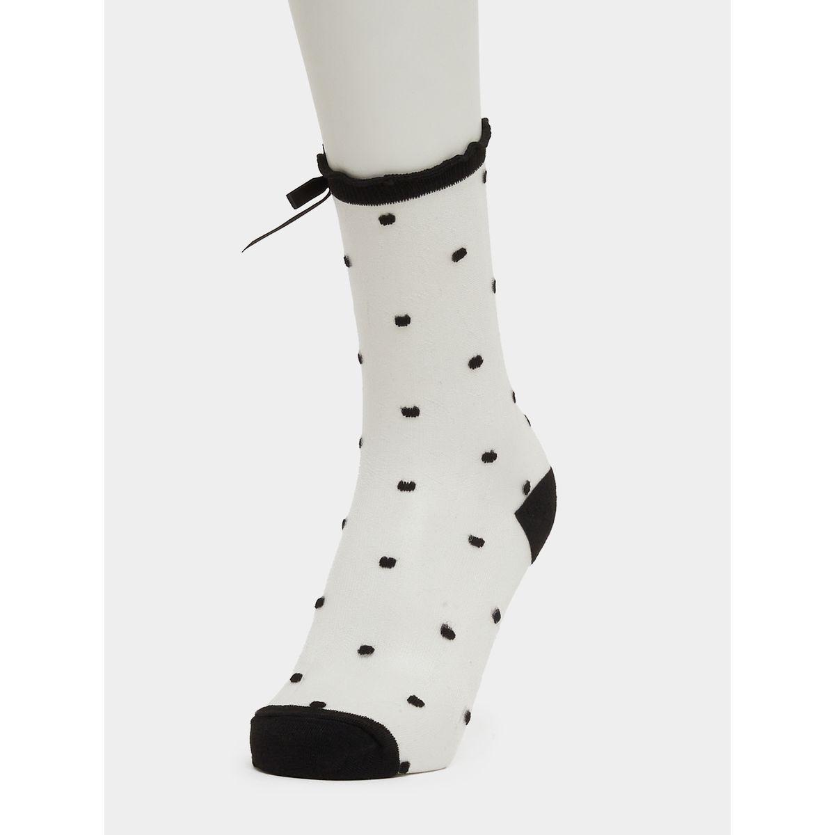 Styli Set of 2 - Polka Dot Mesh Socks-women-socksandstockings-image-4