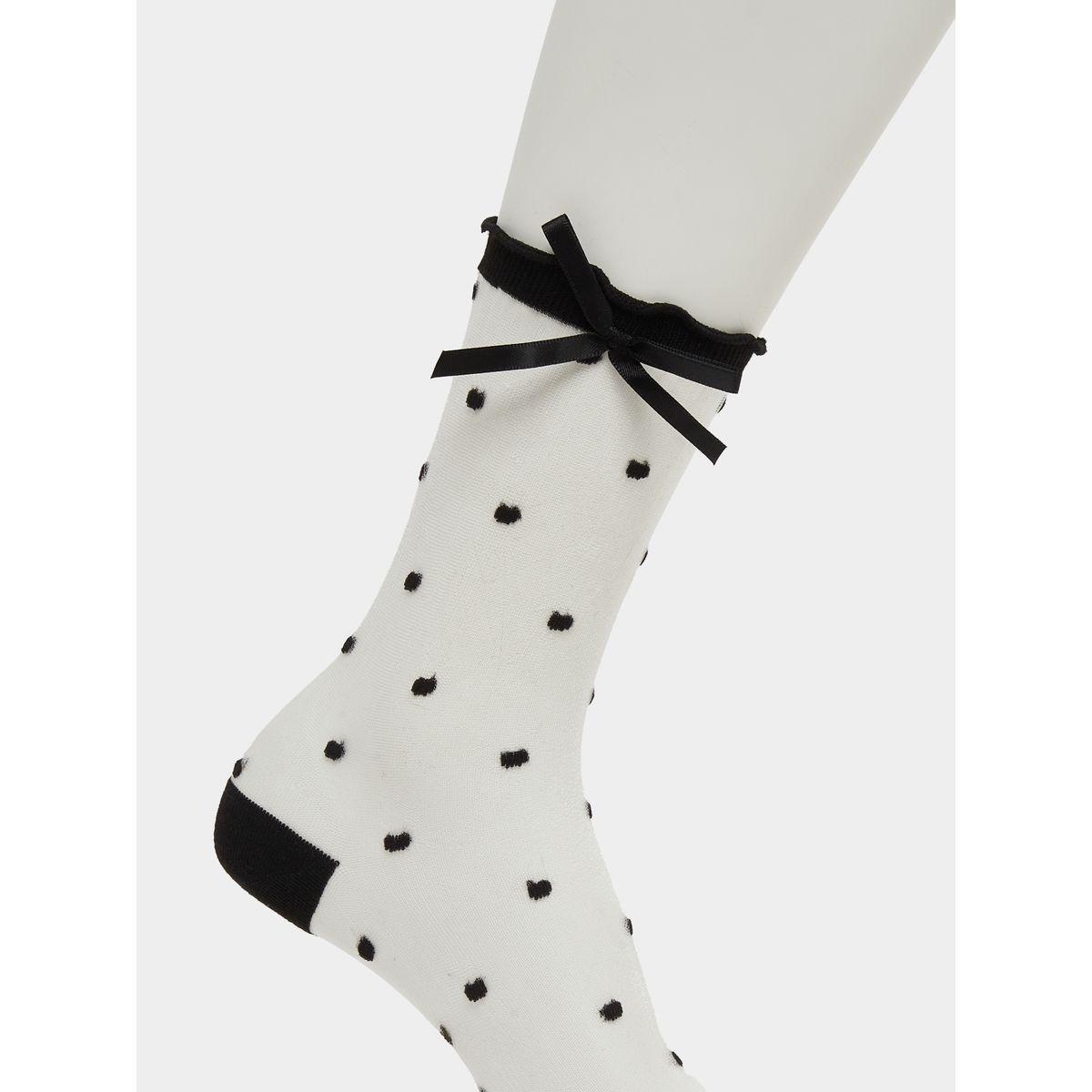 Styli Set of 2 - Polka Dot Mesh Socks-women-socksandstockings-image-6