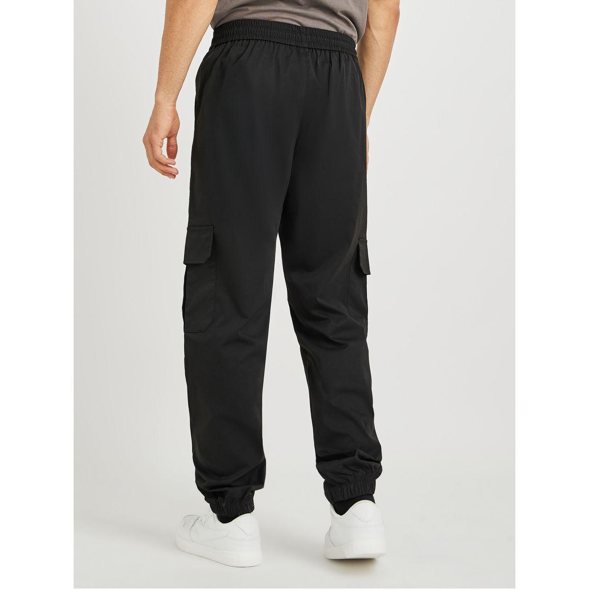 Styli Men Olive Solid Relaxed Fit Cargo Joggers with Zipper Detail-men-clothing-bottoms-joggers-image-4