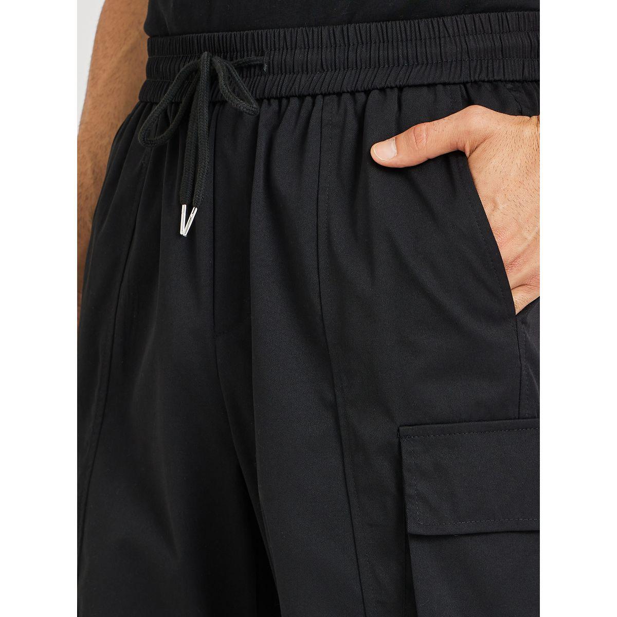 جوغر كارجو فضفاض بحافة مفتوحة مع أربطة-men-clothing-bottoms-joggers-image-3
