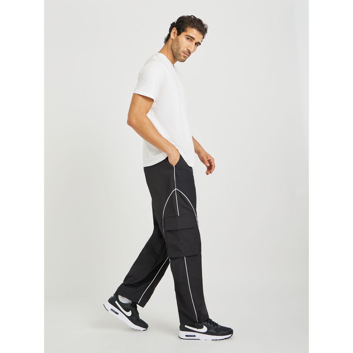Styli Relaxed Fit Open Hem Cargo Joggers with Piping Detail-men-clothing-bottoms-joggers-image-2
