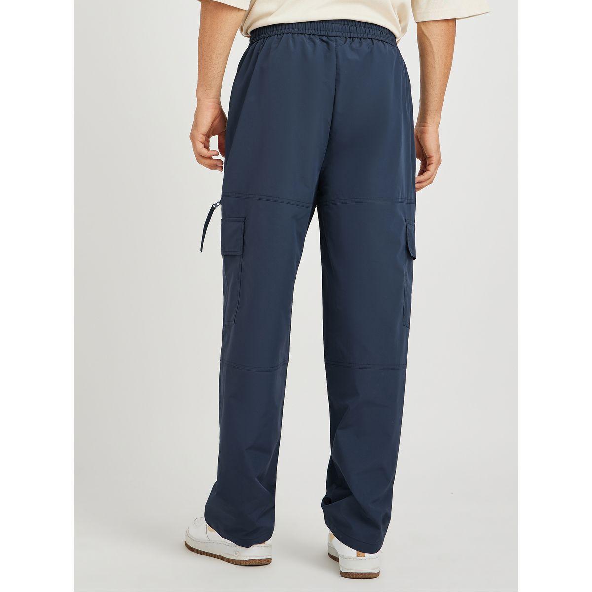 جوغر كارجو سادة فضفاض مع جيوب بسحَّاب غلق-men-clothing-bottoms-joggers-image-4
