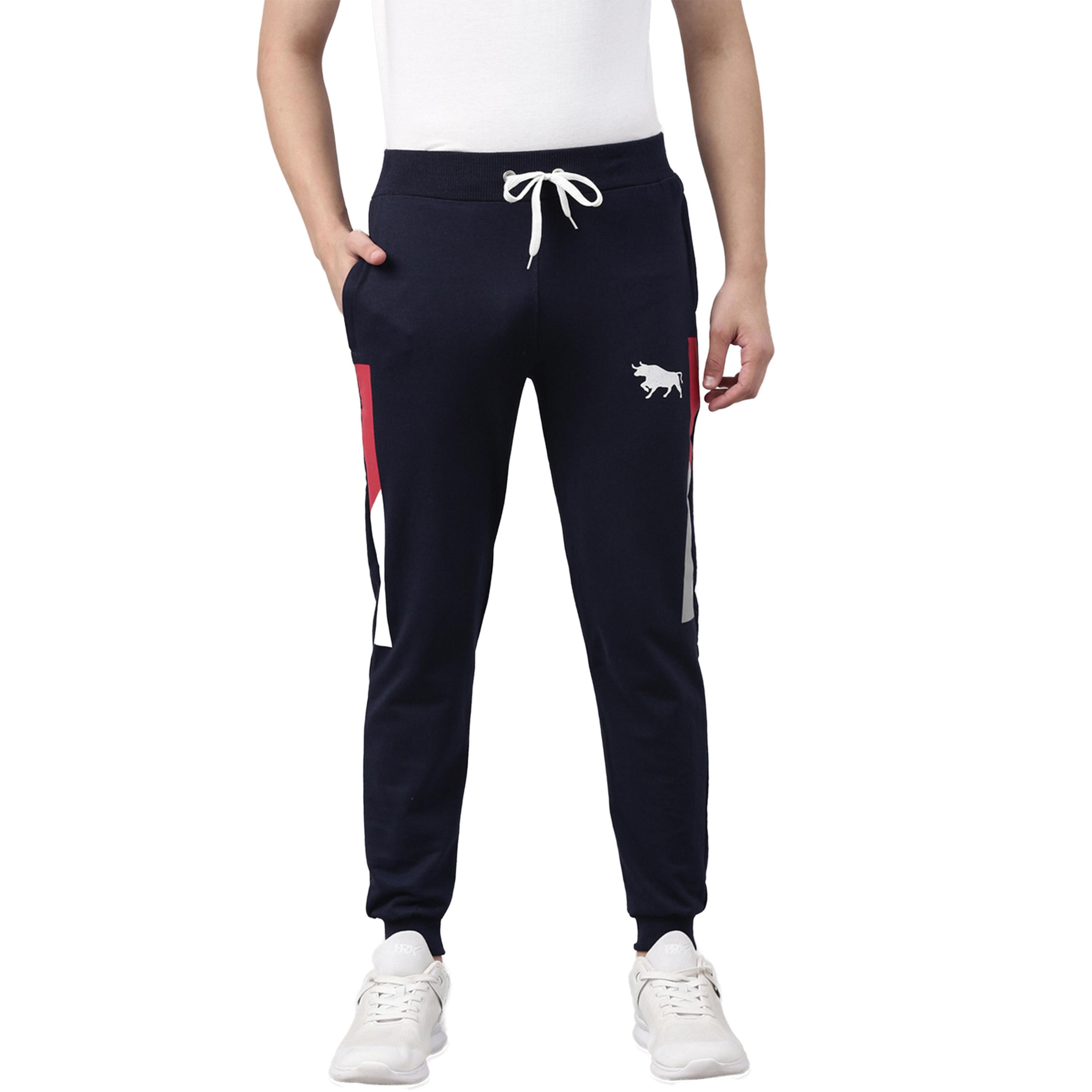 بوشيرت × ستايلي-  بنطال رياضي متوسط ​​الارتفاع بطبعات وقصة عادية مع رباط-men-clothing-bottoms-joggers-image-1